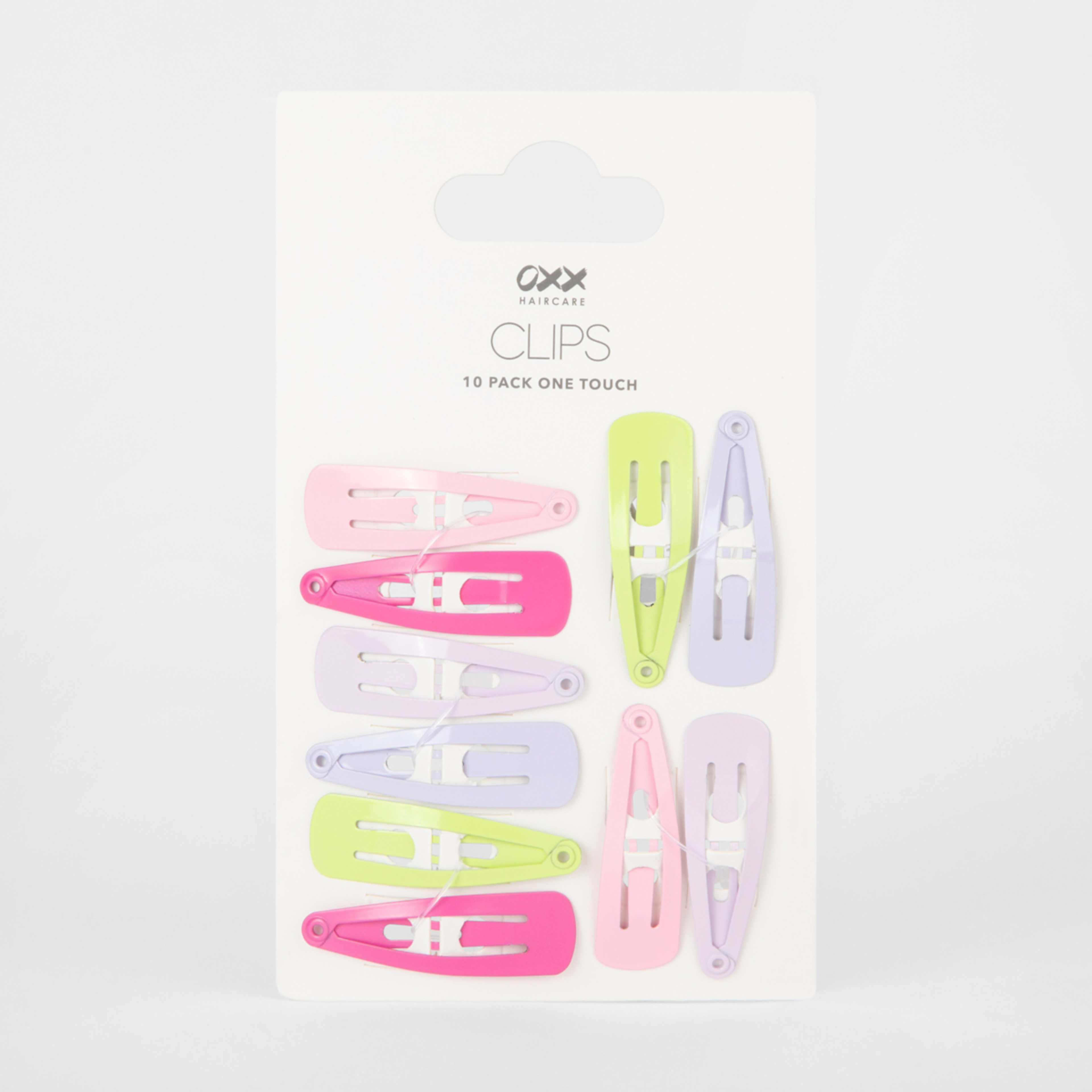 10 Pack One Touch Hair Clips - Kmart