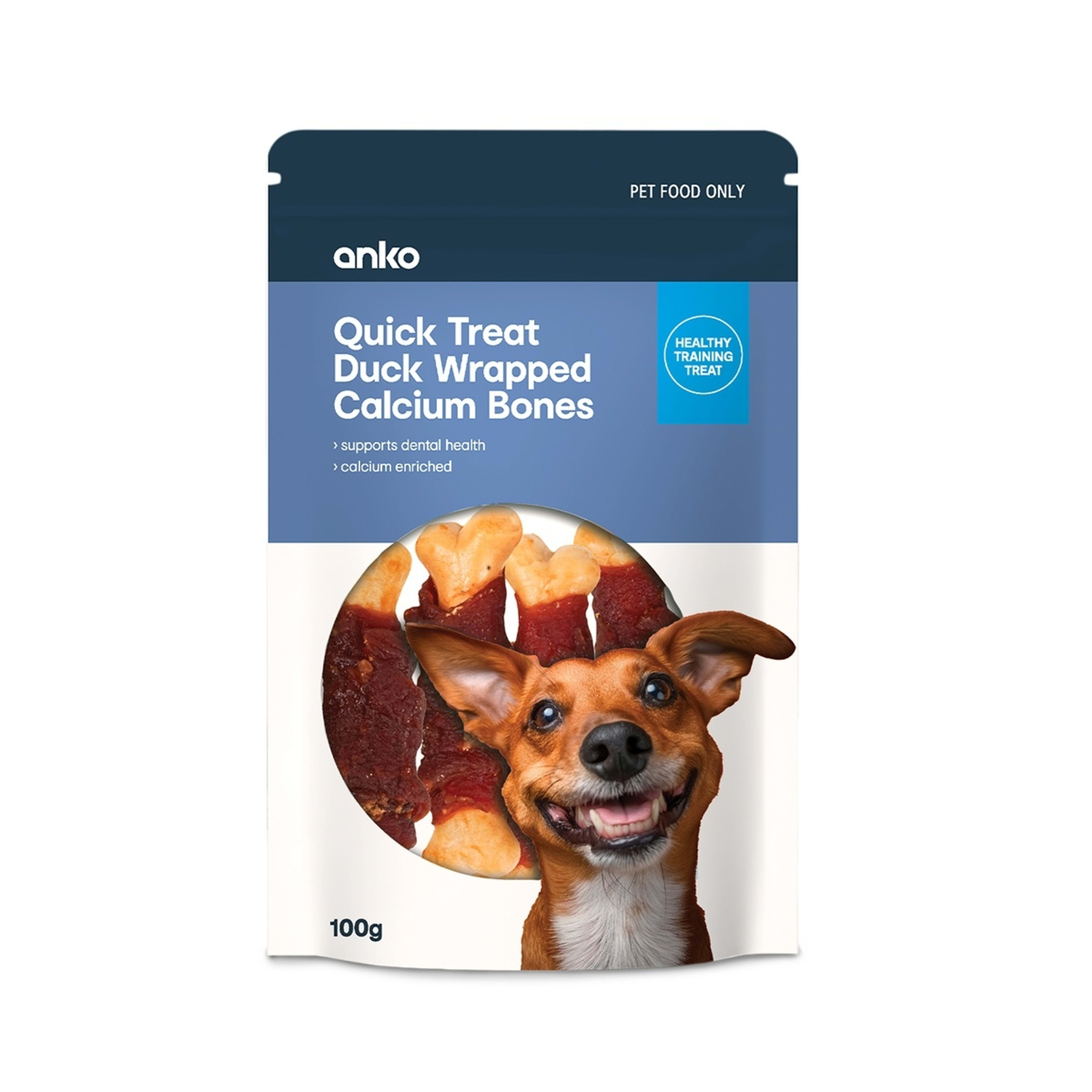 1 Pet Treat Duck Wrapped Calcium Bones, 1 of 3