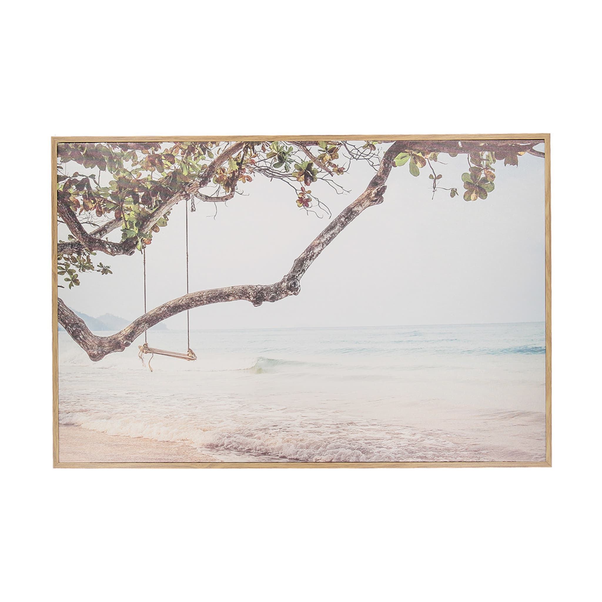 Beach Swing Framed Canvas Kmart
