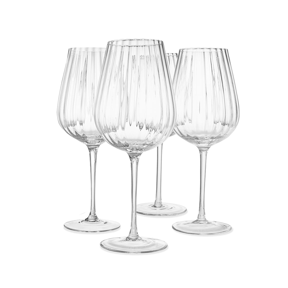 4 Ripple Wine Glasses