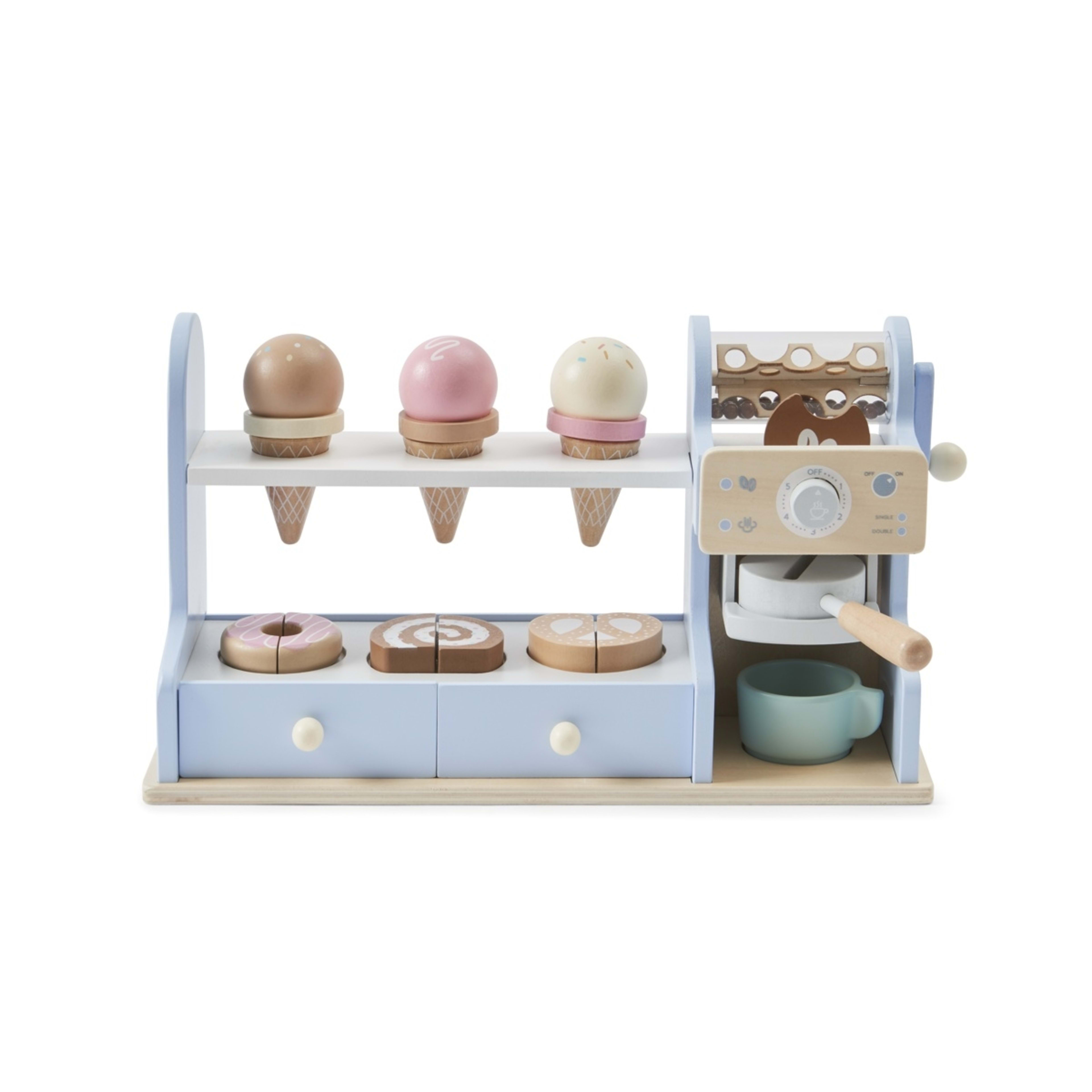 4 47 Piece Wooden Ice Cream and Coffee Shop Playset, 4 of 10