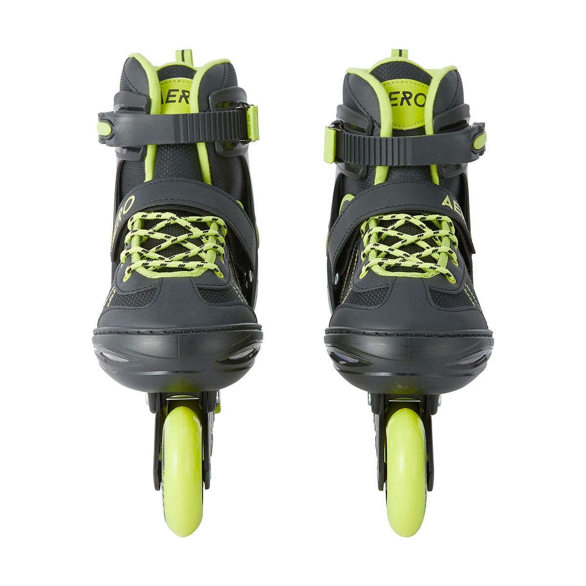 Inline Skates Black and Green, Size 8 to 11 Kmart