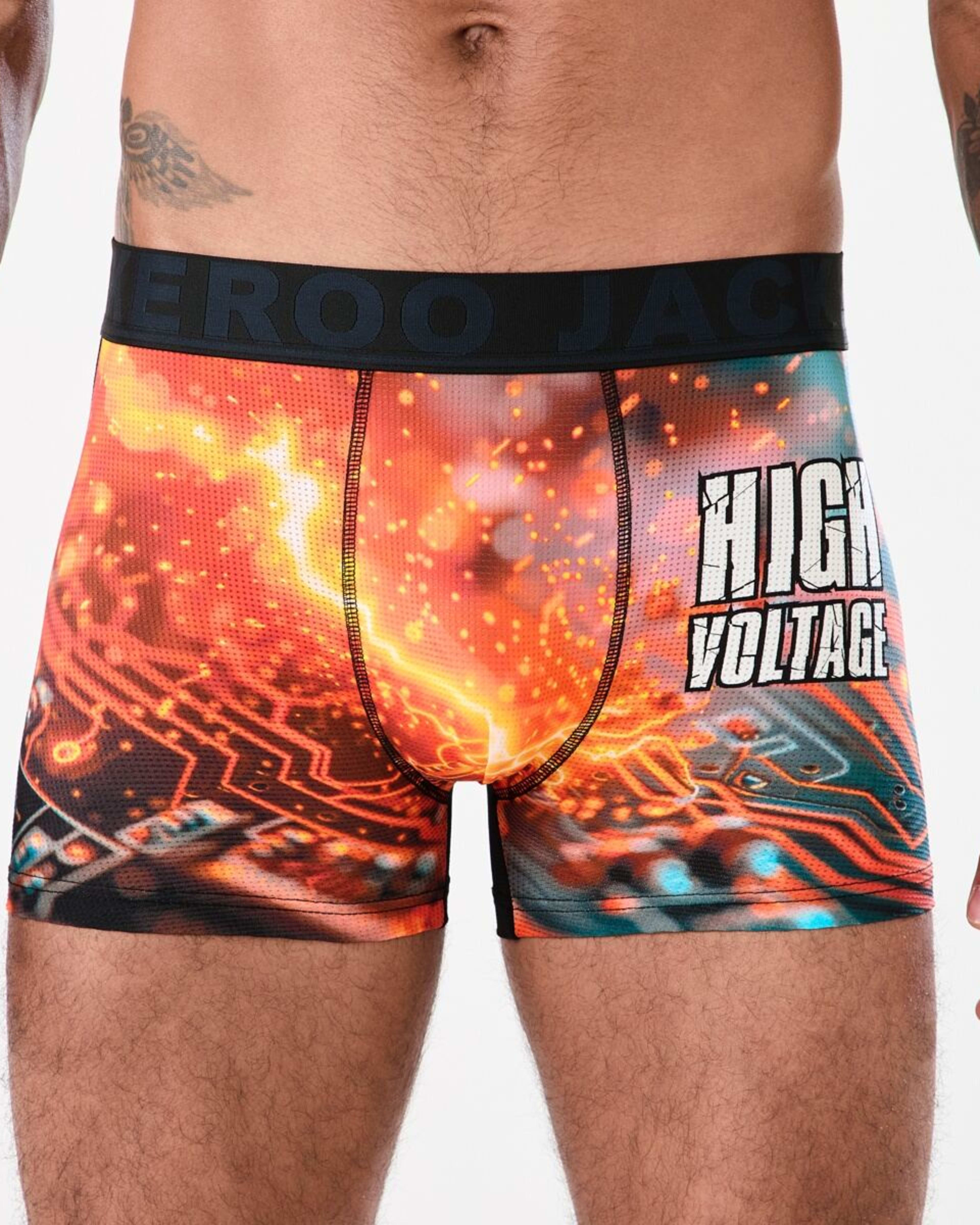 2 3 Pack Jackeroo Print Mesh Trunks HIGH VOLTAGE, 2 of 7
