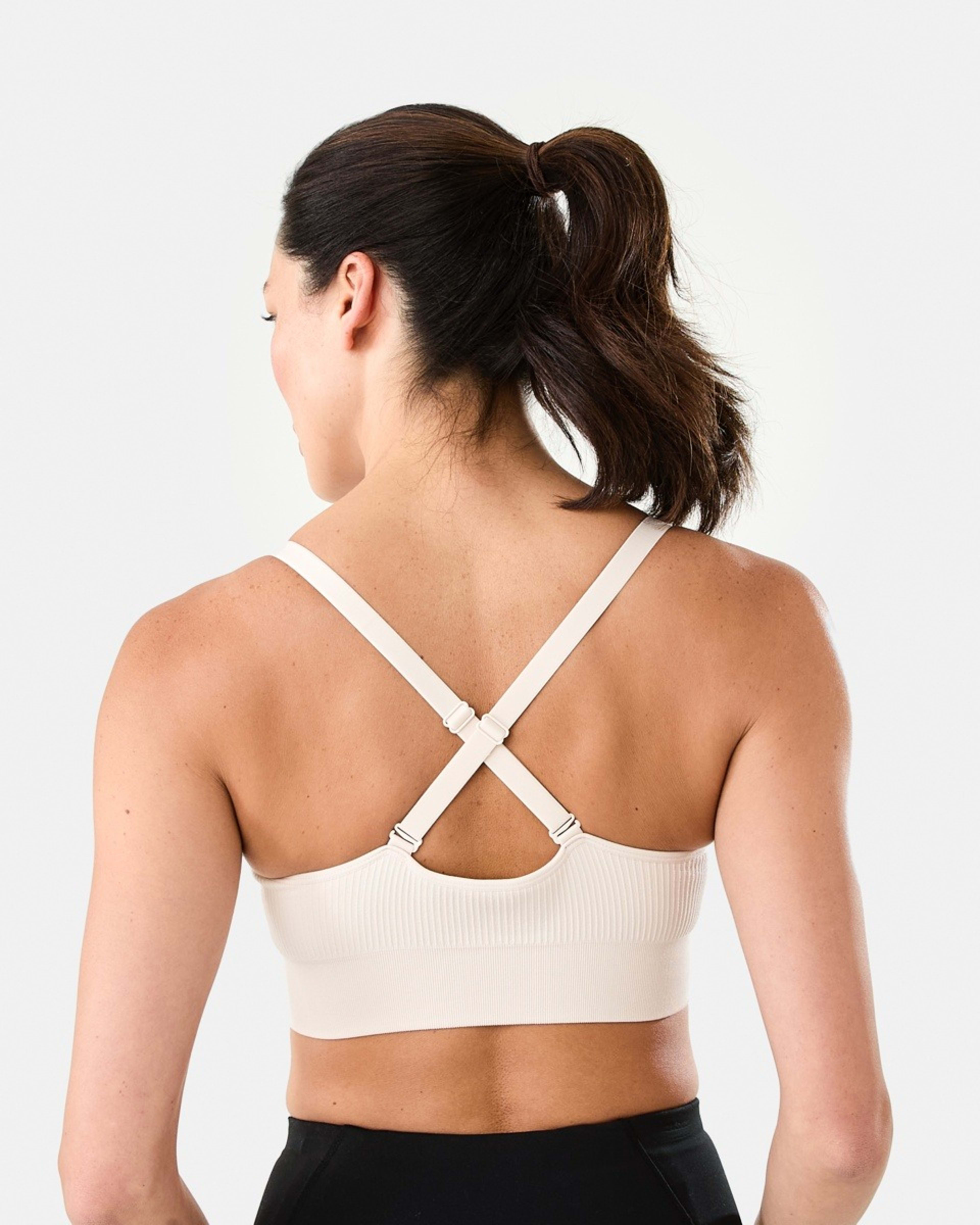 4 Sports Medium Support Seamfree Crop Top CLOUD BEIGE, 4 of 8