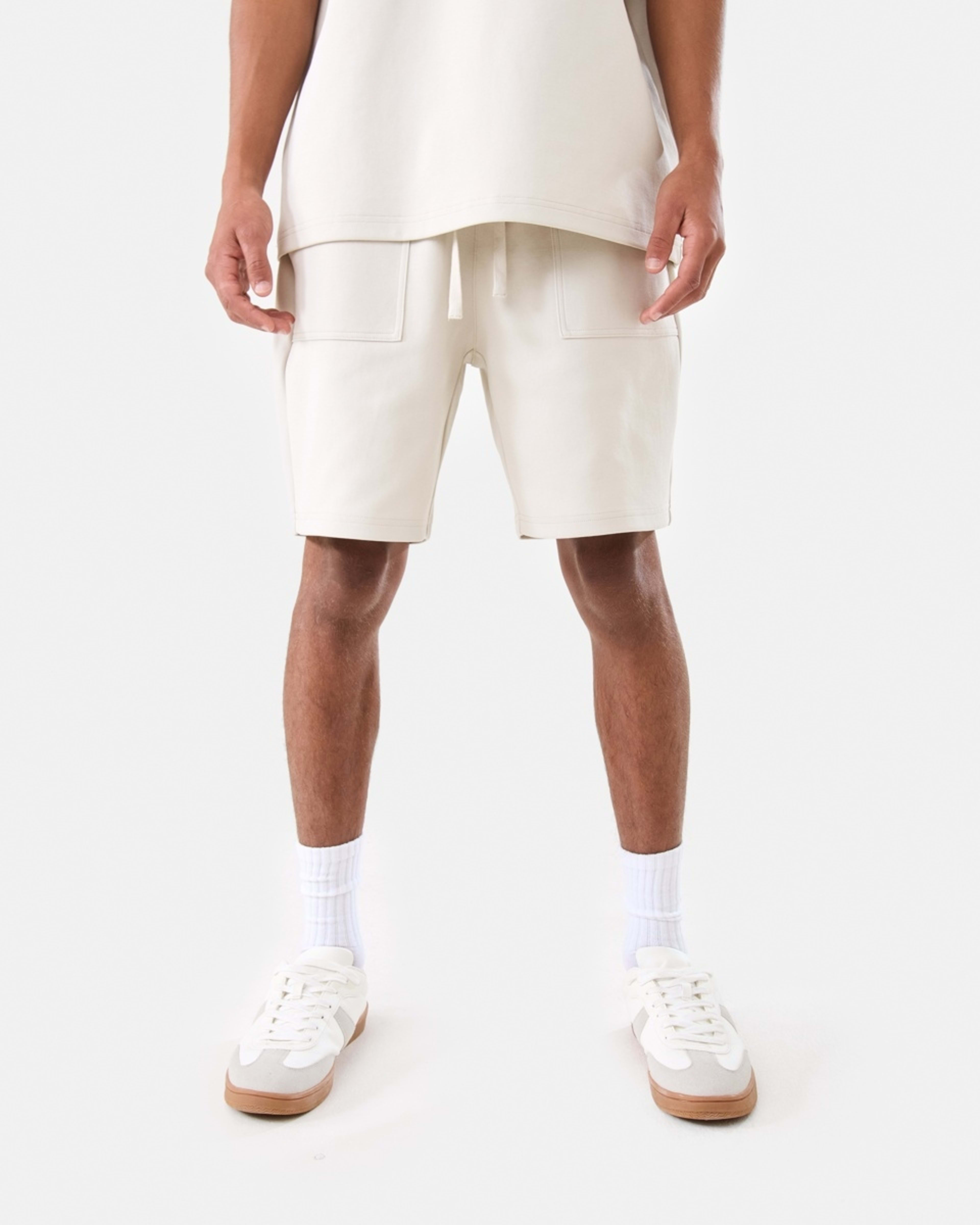 7 Elastic Waist Interlock Knit Shorts DUNE, 7 of 7