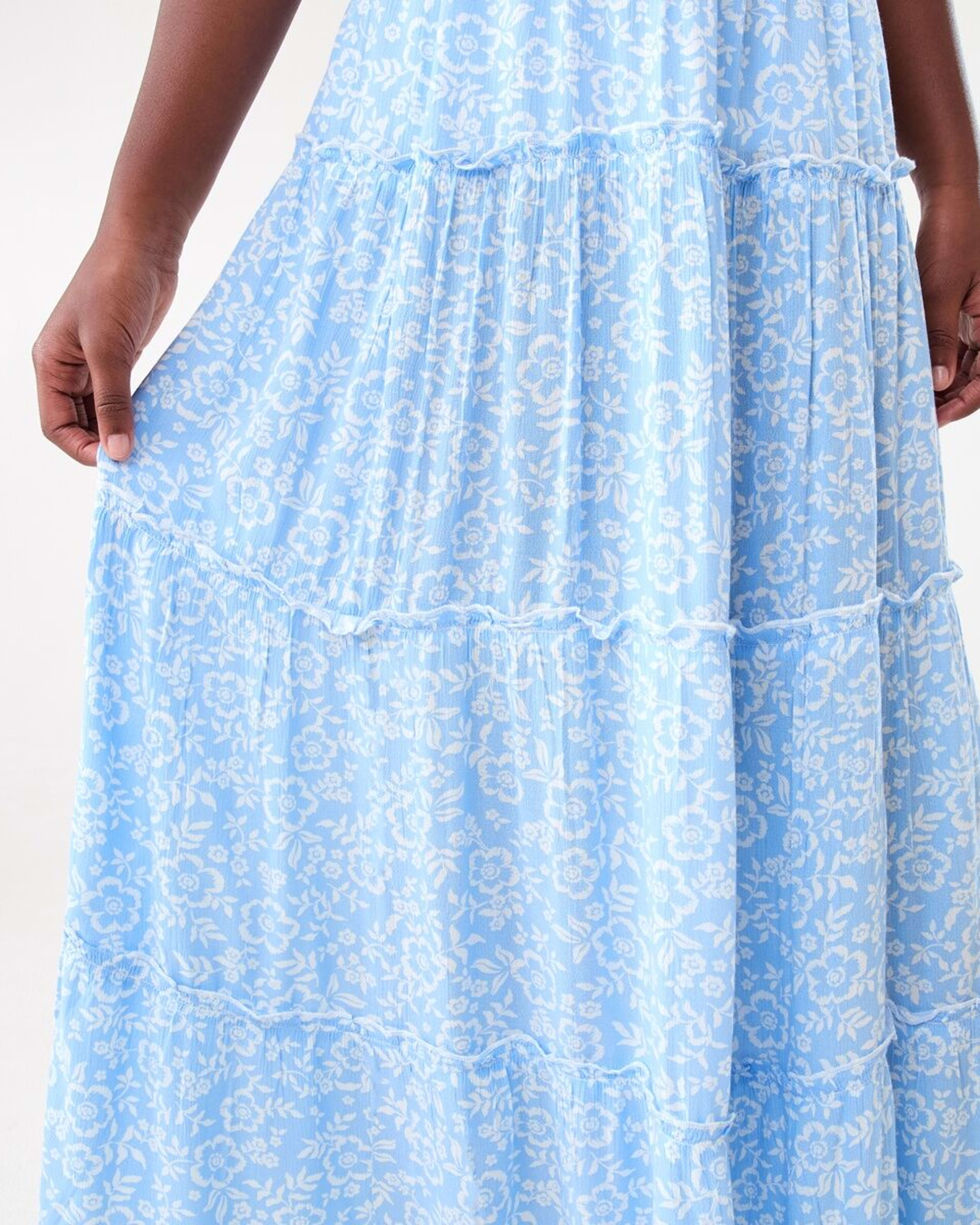4 Tiered Skirt FLORAL GRACE BELLFLOWER BLUE, 4 of 6