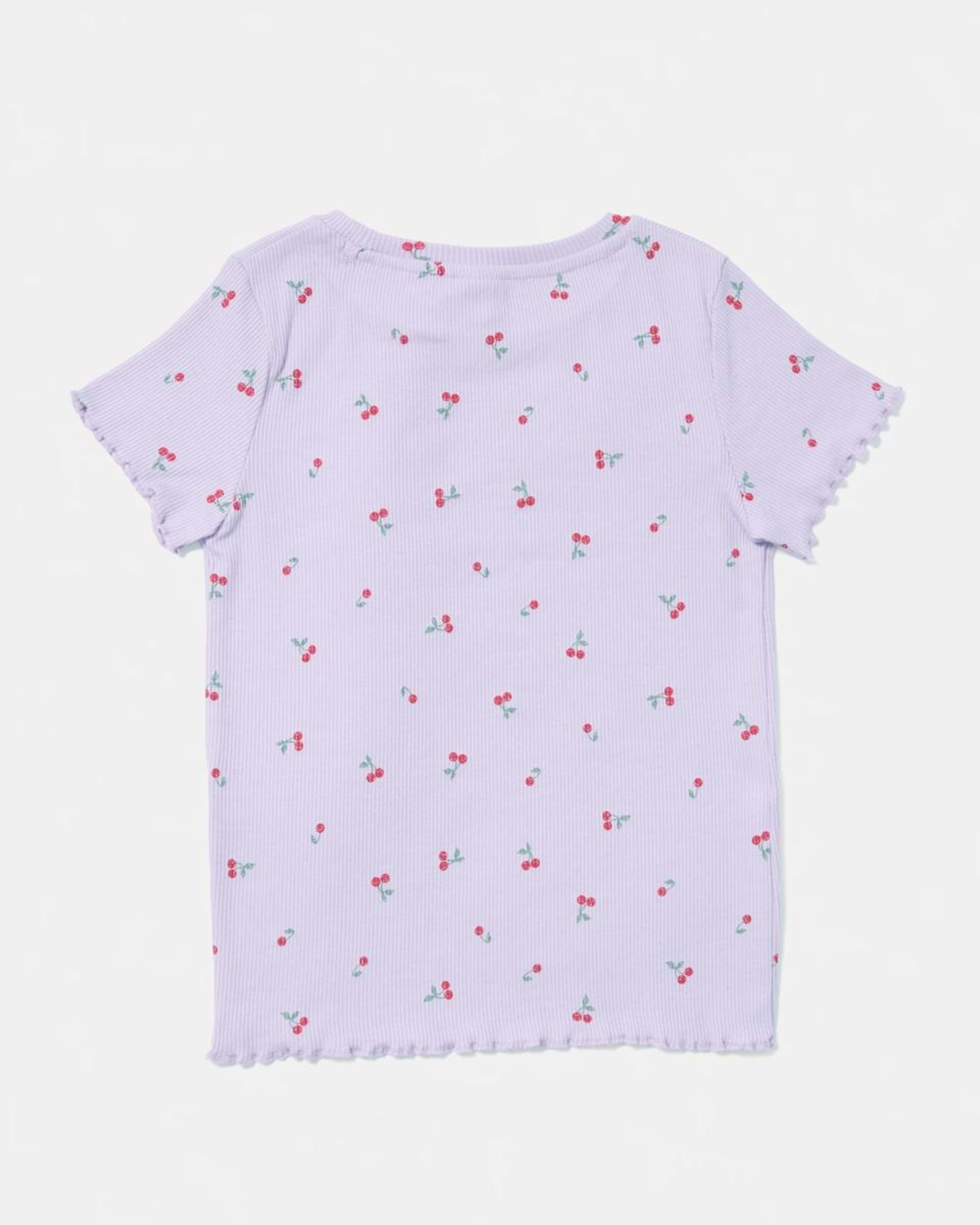 2 Short Sleeve Rib T-shirt Pur Cherry, 2 of 3