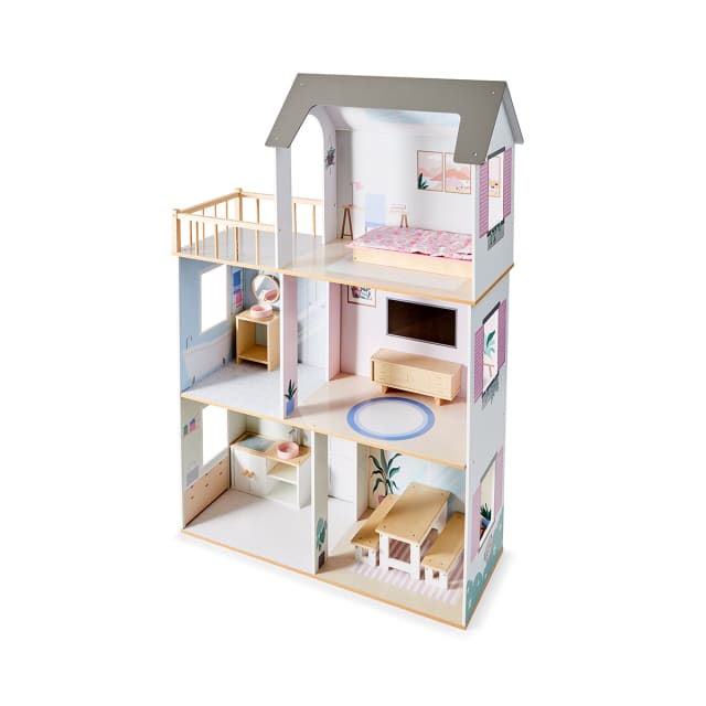 11 Piece 3 Level Dollhouse - Kmart