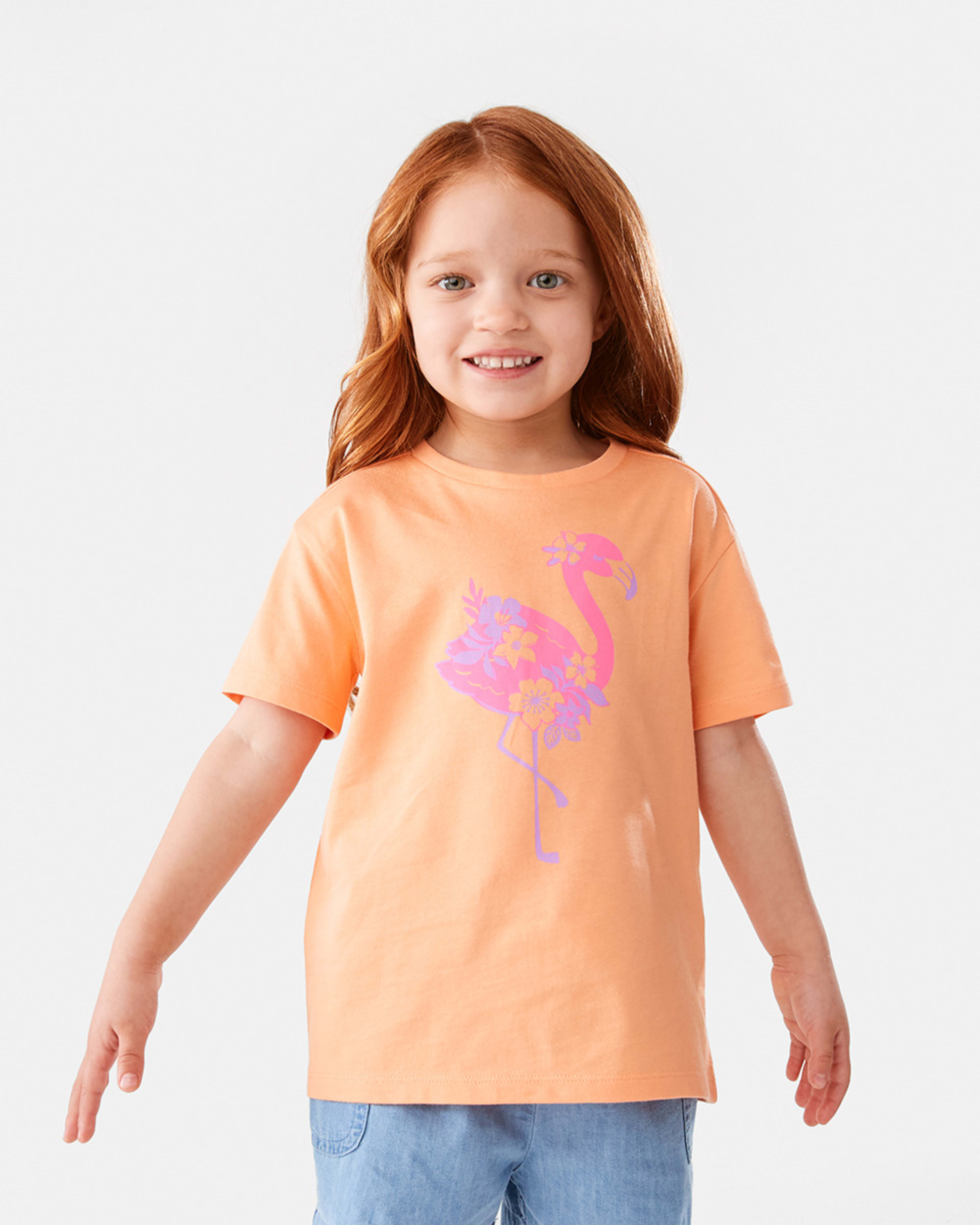 1 Short Sleeve Print T-shirt Og Flamngo