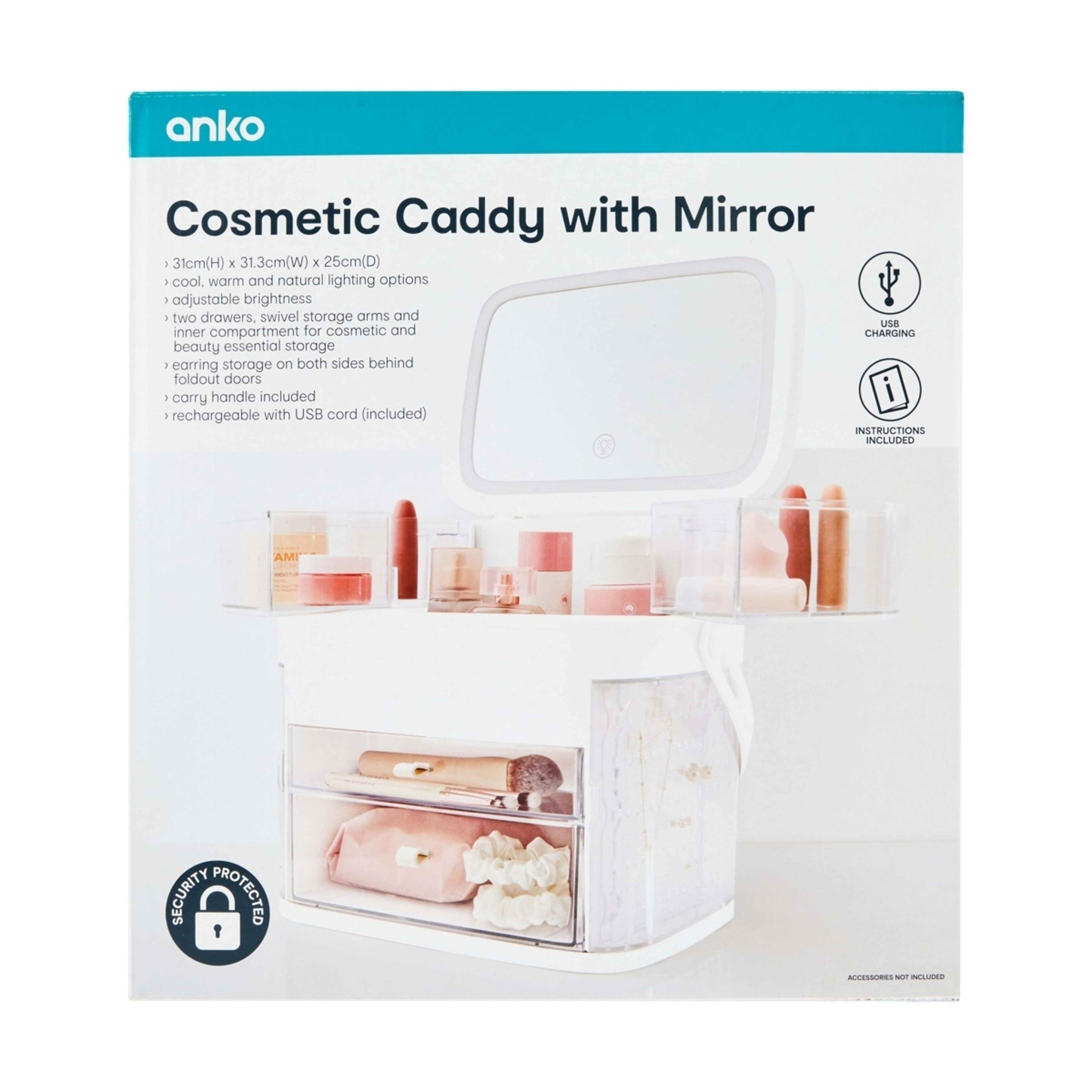 9 Cosmetic Caddy with Mirror, 9 of 10