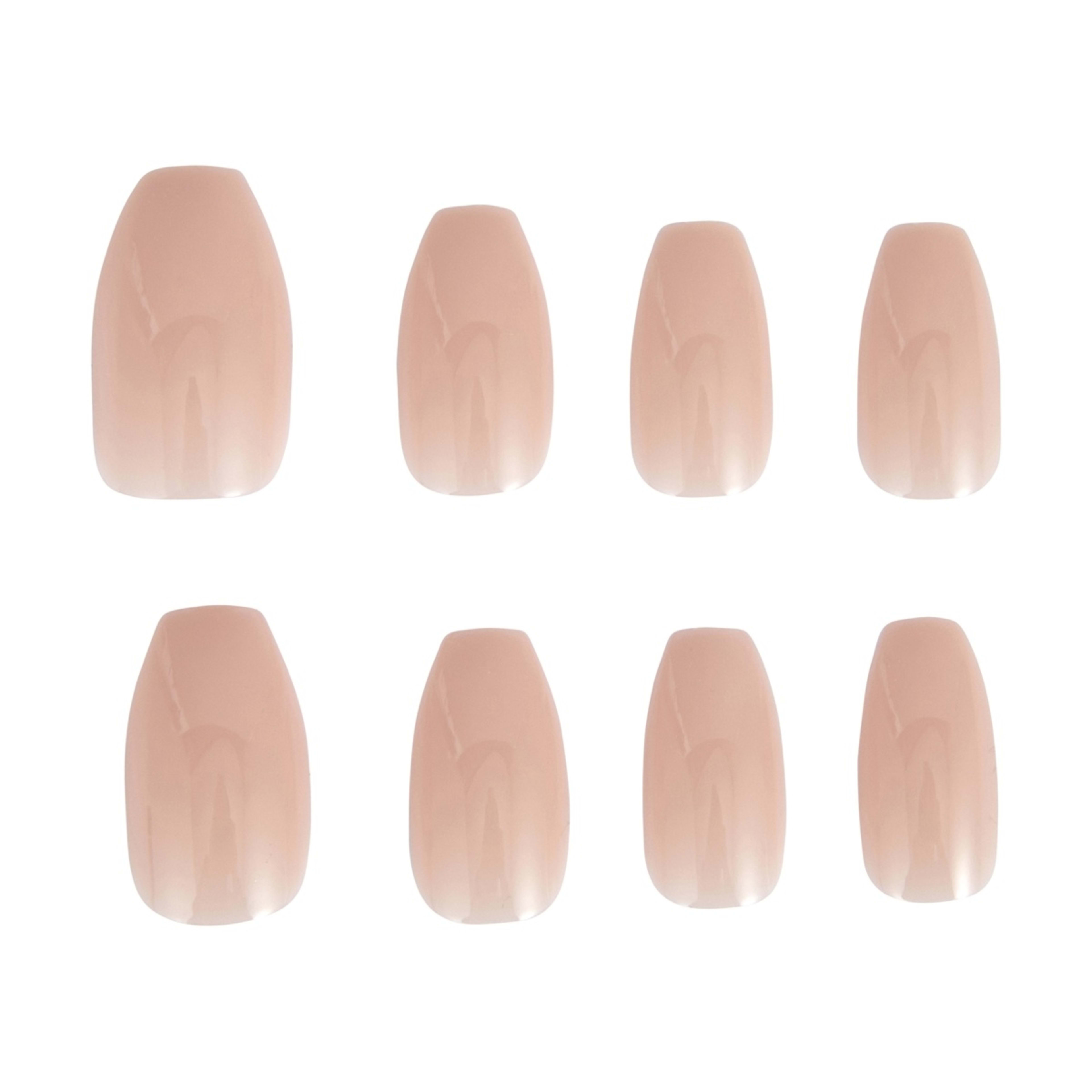 5 OXX Cosmetics 24 Pack Artificial Nails with Adhesive - Coffin Shape, Nude, 5 of 5