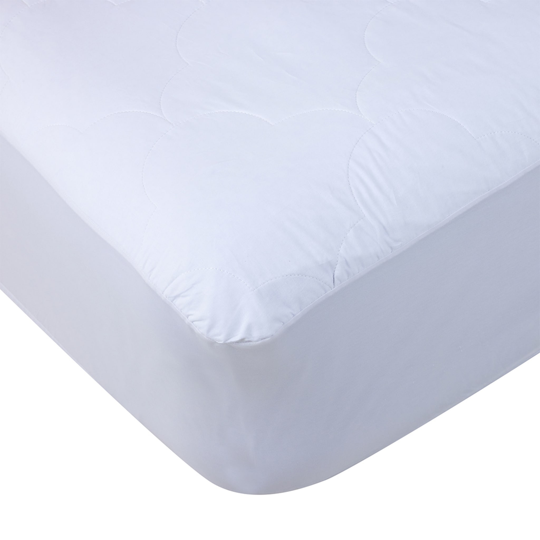 Cotton Filled Fitted Mattress Protector - Single Bed - Kmart