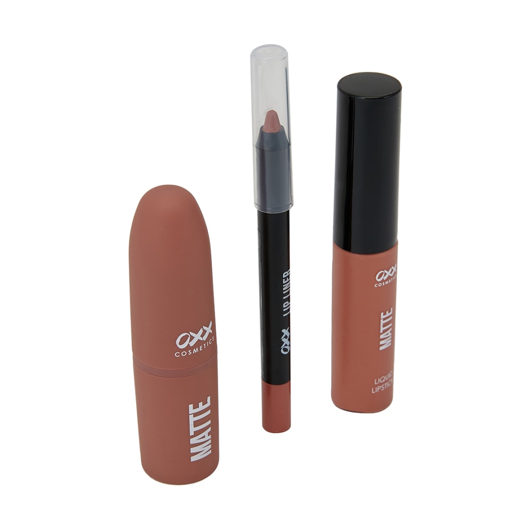 OXX Cosmetics 3 Piece Lip Kit Matte Bombshell Kmart