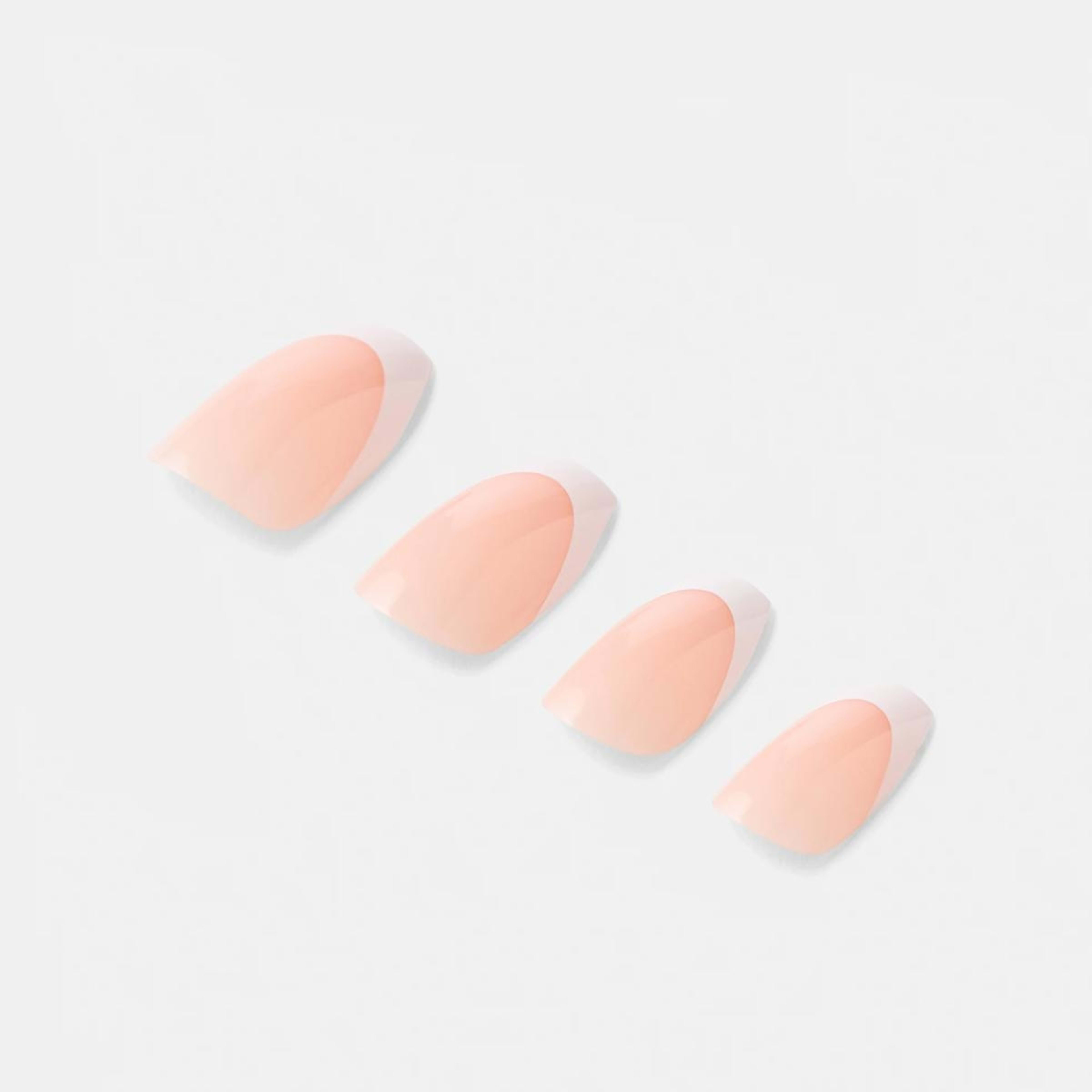 5 OXX Cosmetics 24 Pack Artificial Nails with Adhesive - Coffin Shape, French Tip, 5 of 5