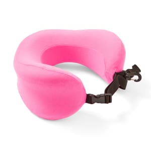 Roll Up Travel Pillow Memory Foam - Pink - Kmart NZ