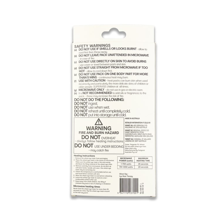 OXX Essentials Therapy Heat Eye Mask Kmart NZ