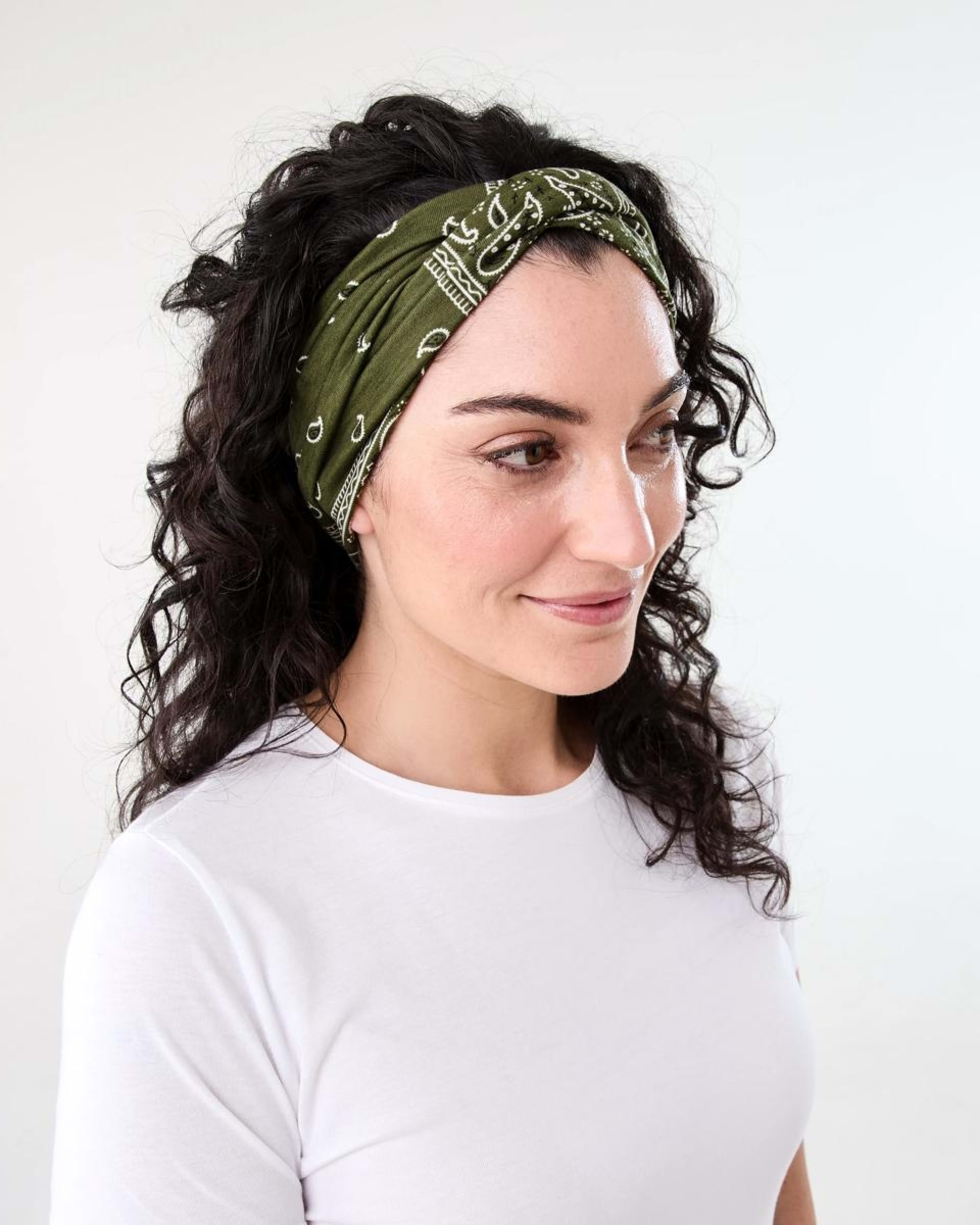 3 Stretch Bandana Headband ACC GREEN, 3 of 4
