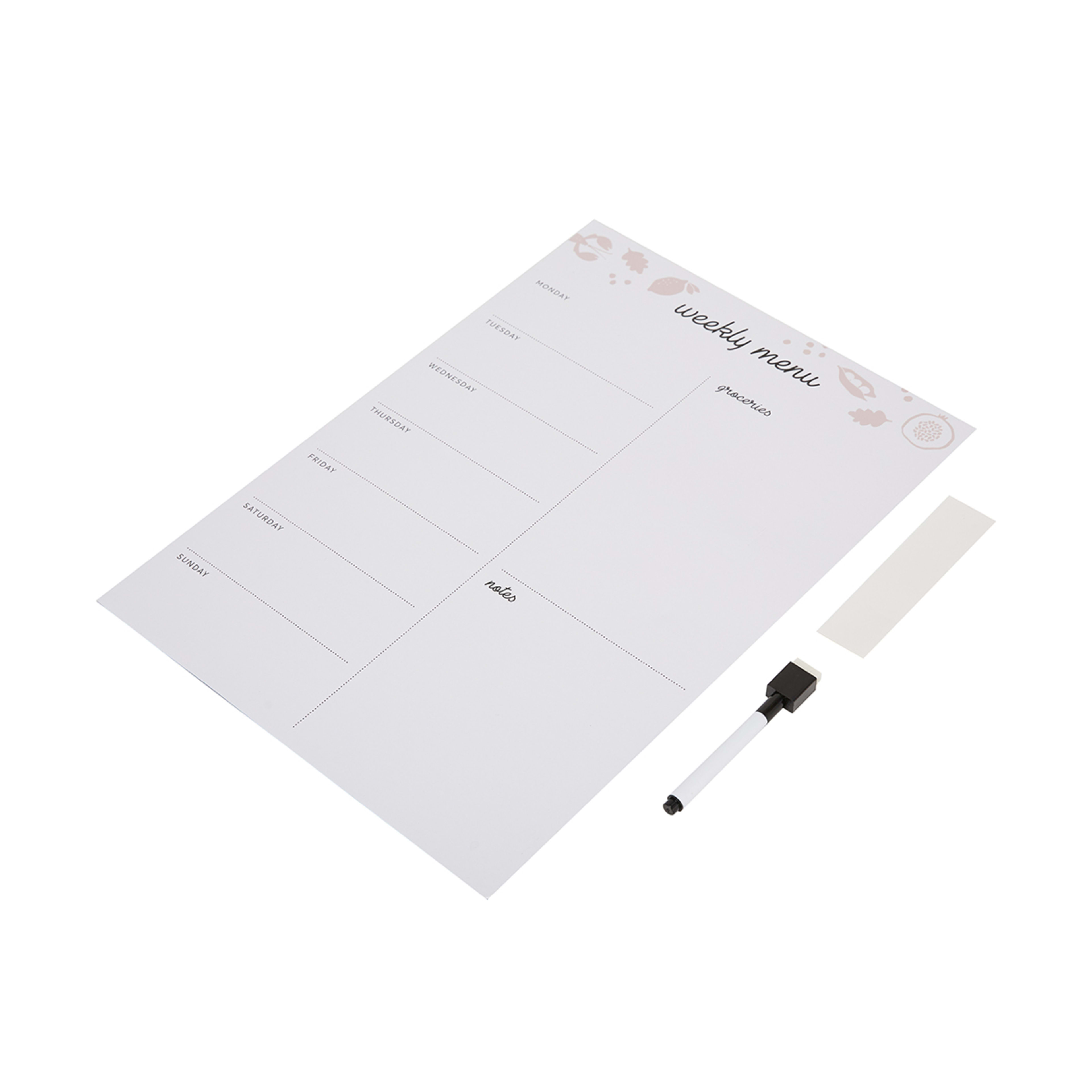 Soft Meal Planning Whiteboard Set Kmart