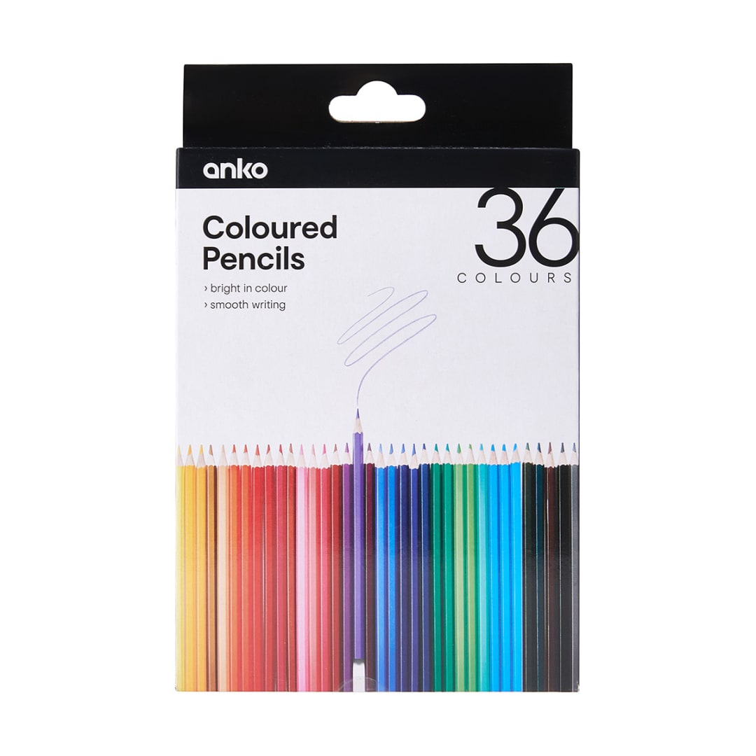 36 Pack Coloured Pencils Kmart