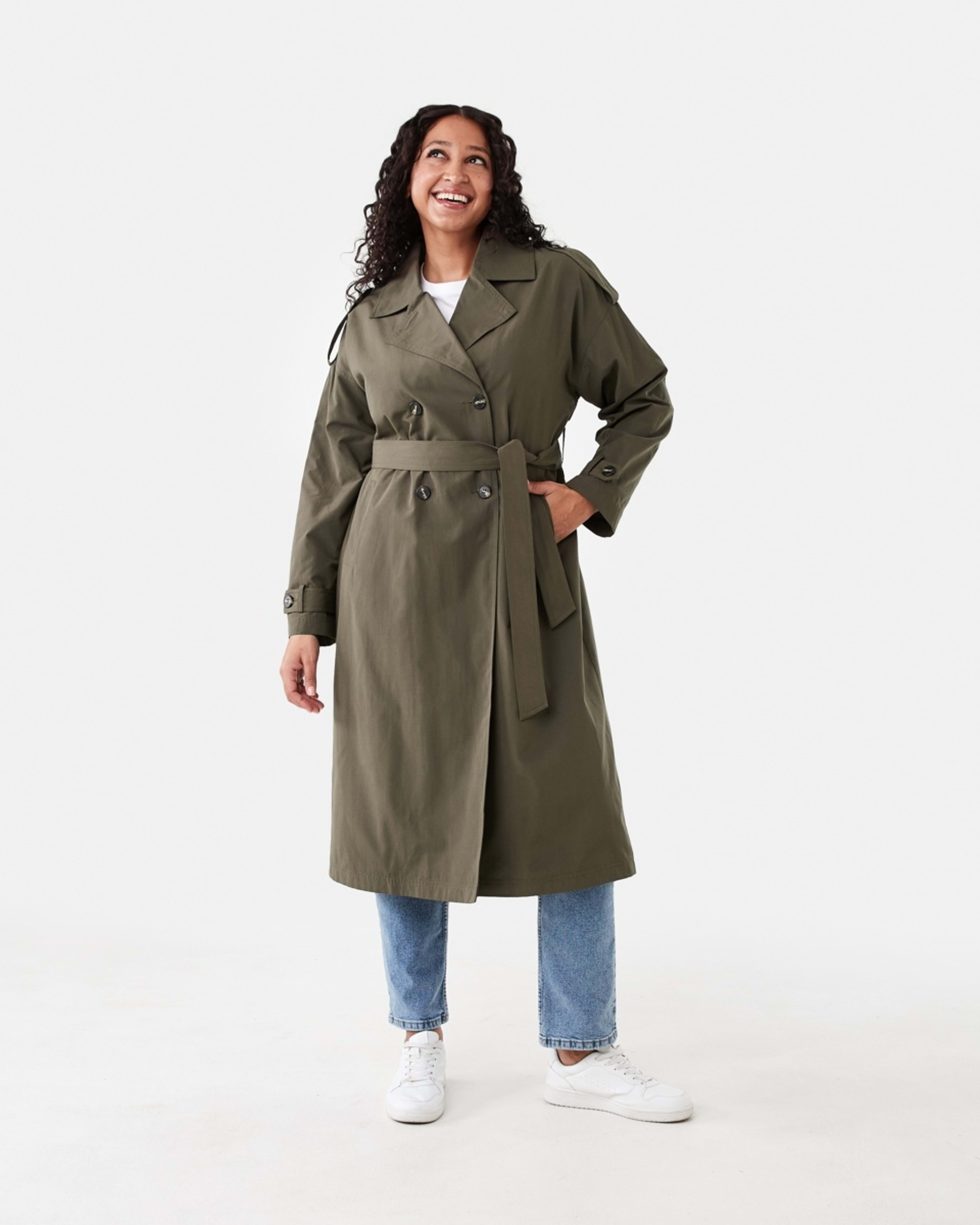 2 Longline Trench Grn Olive, 2 of 9