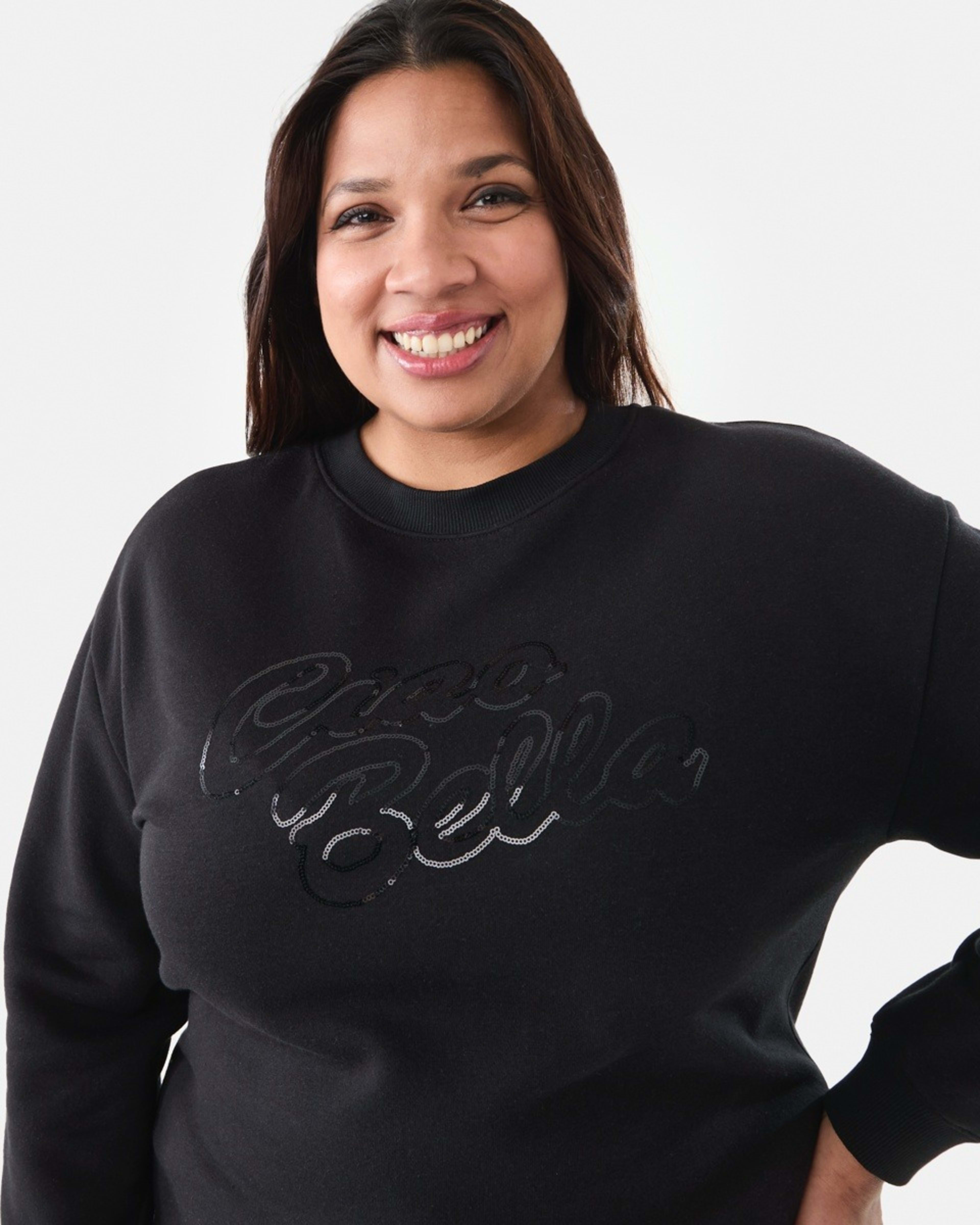 4 Curve Long Sleeve Crew Neck Sweatshirt Ciao Bella, 4 of 5