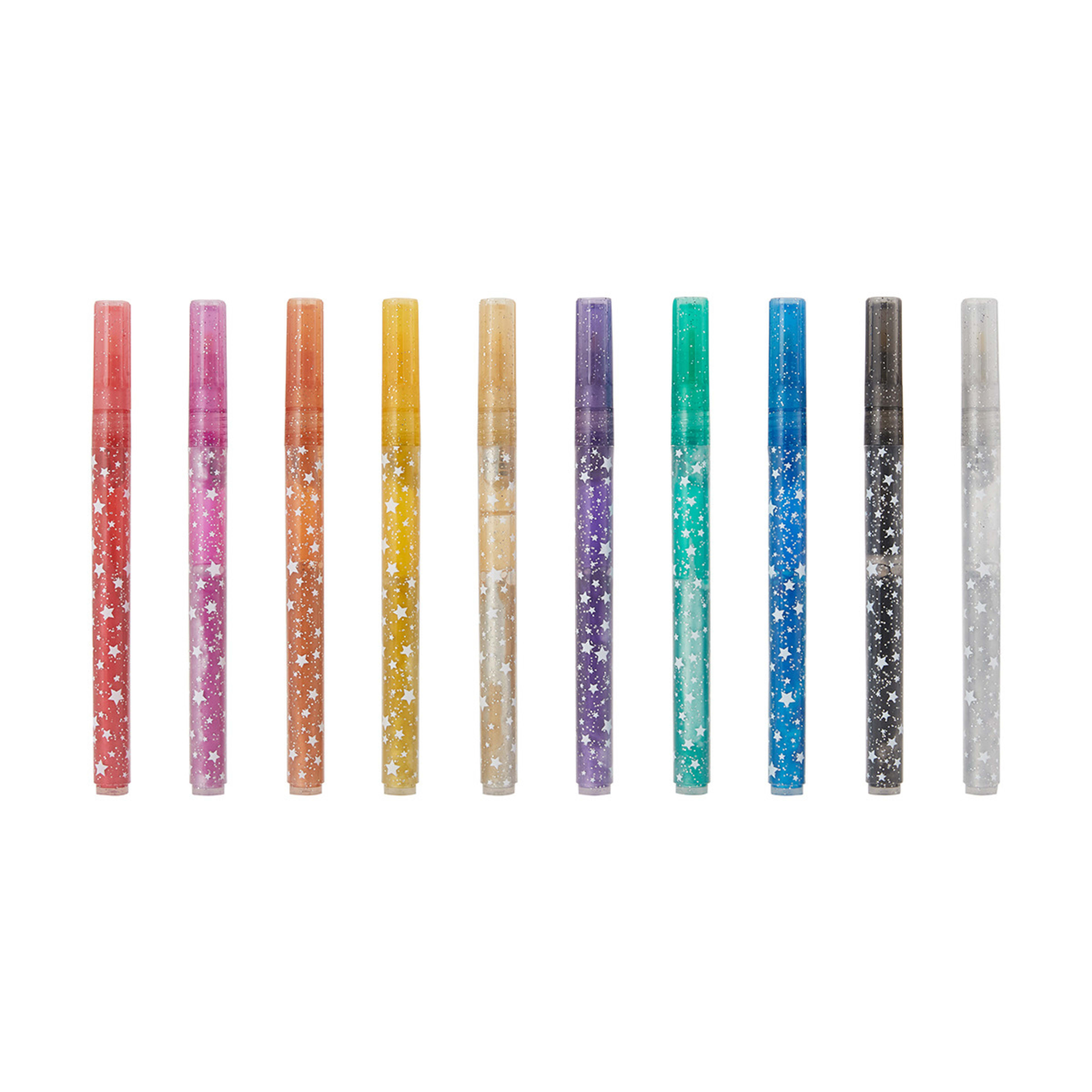 10 Pack Artist Glitter Markers Assorted Kmart