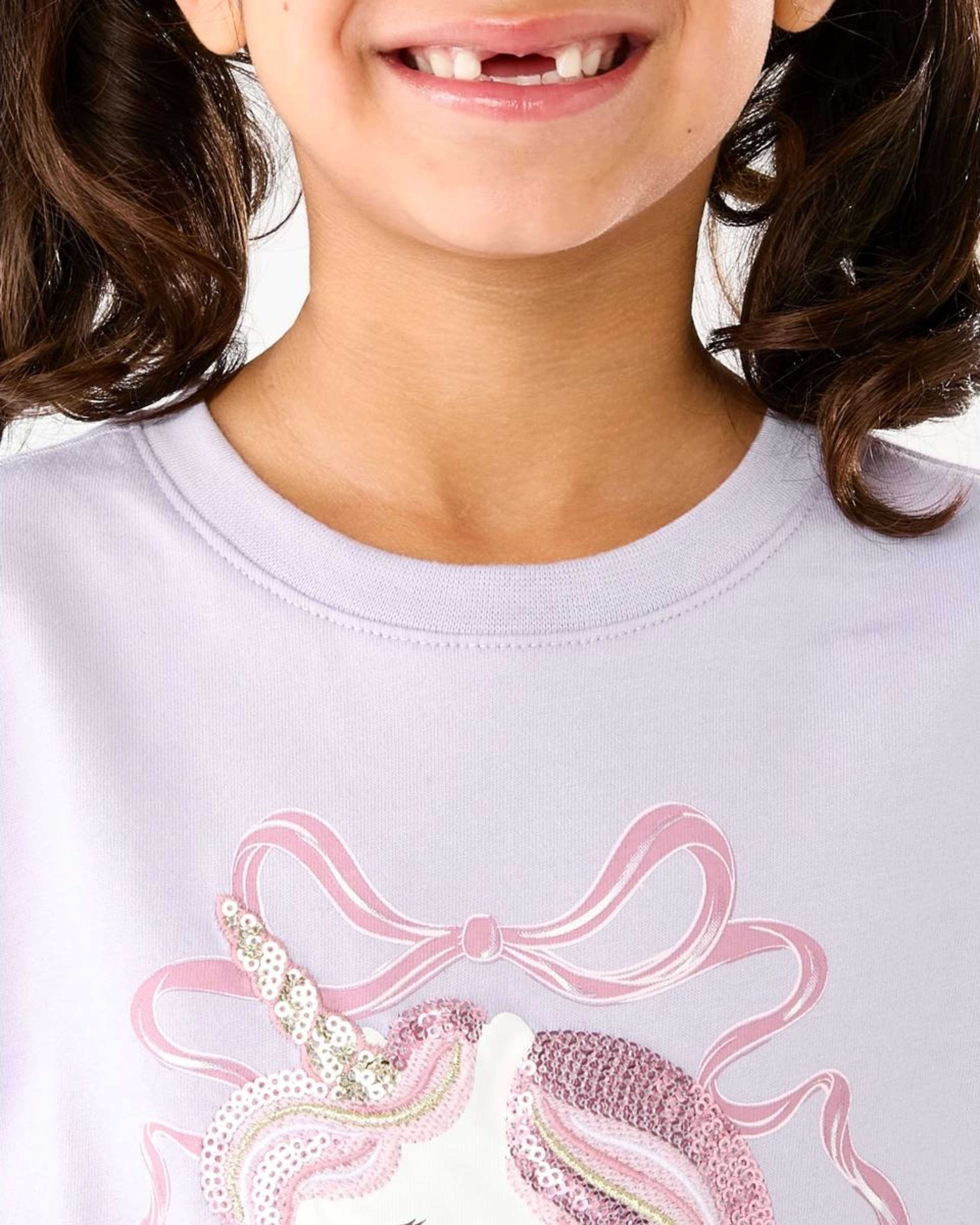 4 Short Sleeve Oversized Sequin T-shirt Prpl Uncrn, 4 of 6