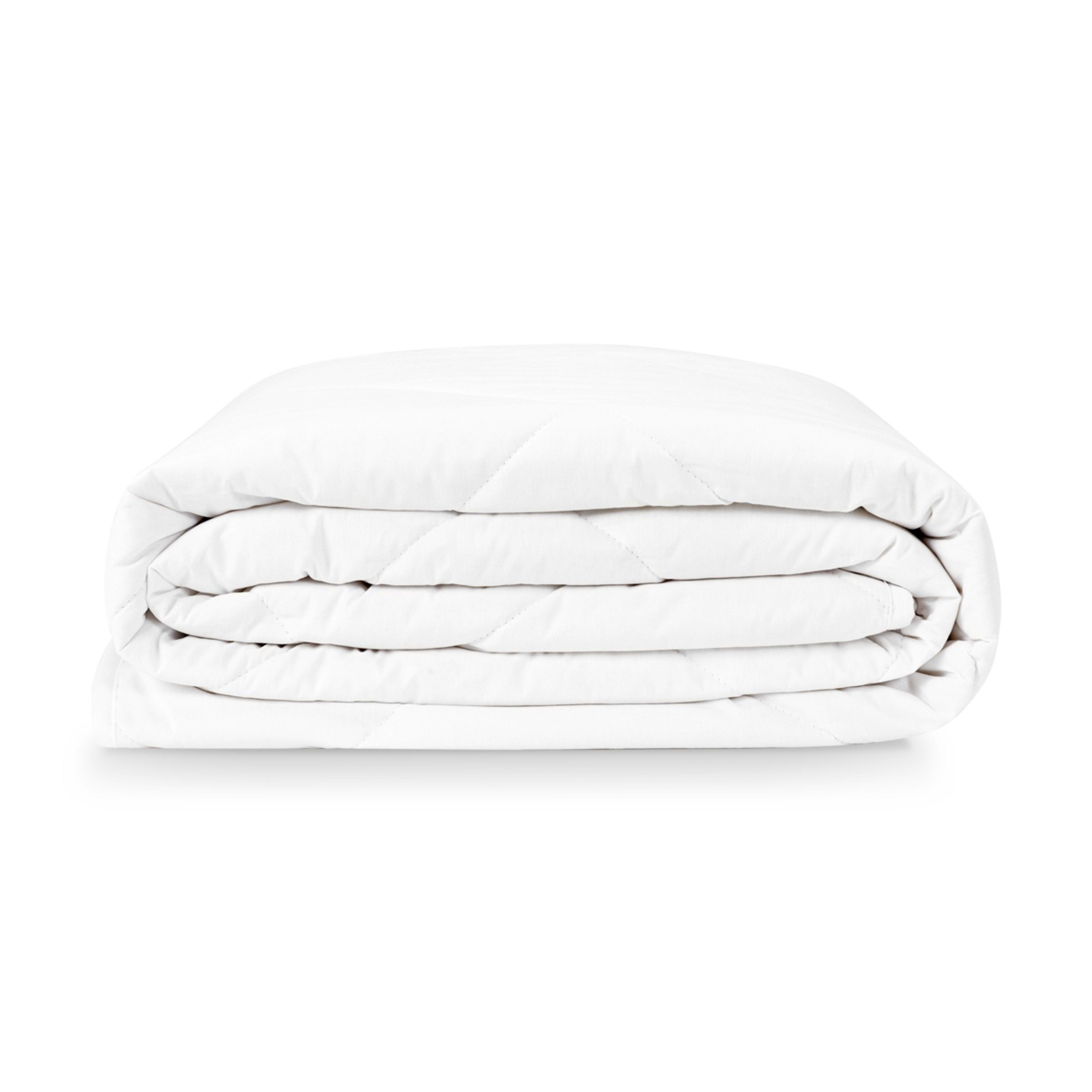 2 Low Warmth Summer Cotton Wool Quilt - Queen Bed, White, 2 of 4