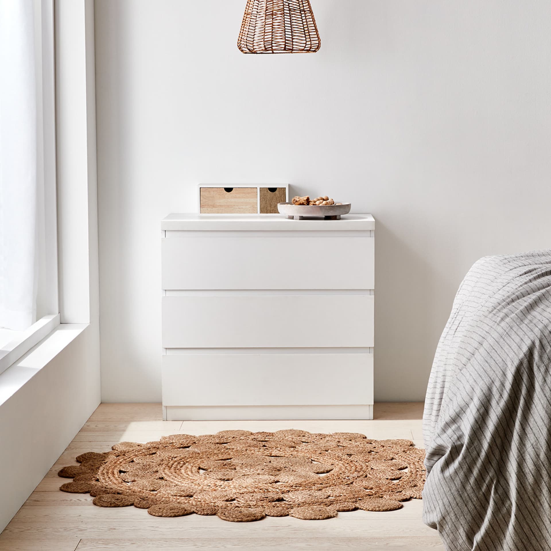 Round Cut Out Jute Rug 133cm Kmart