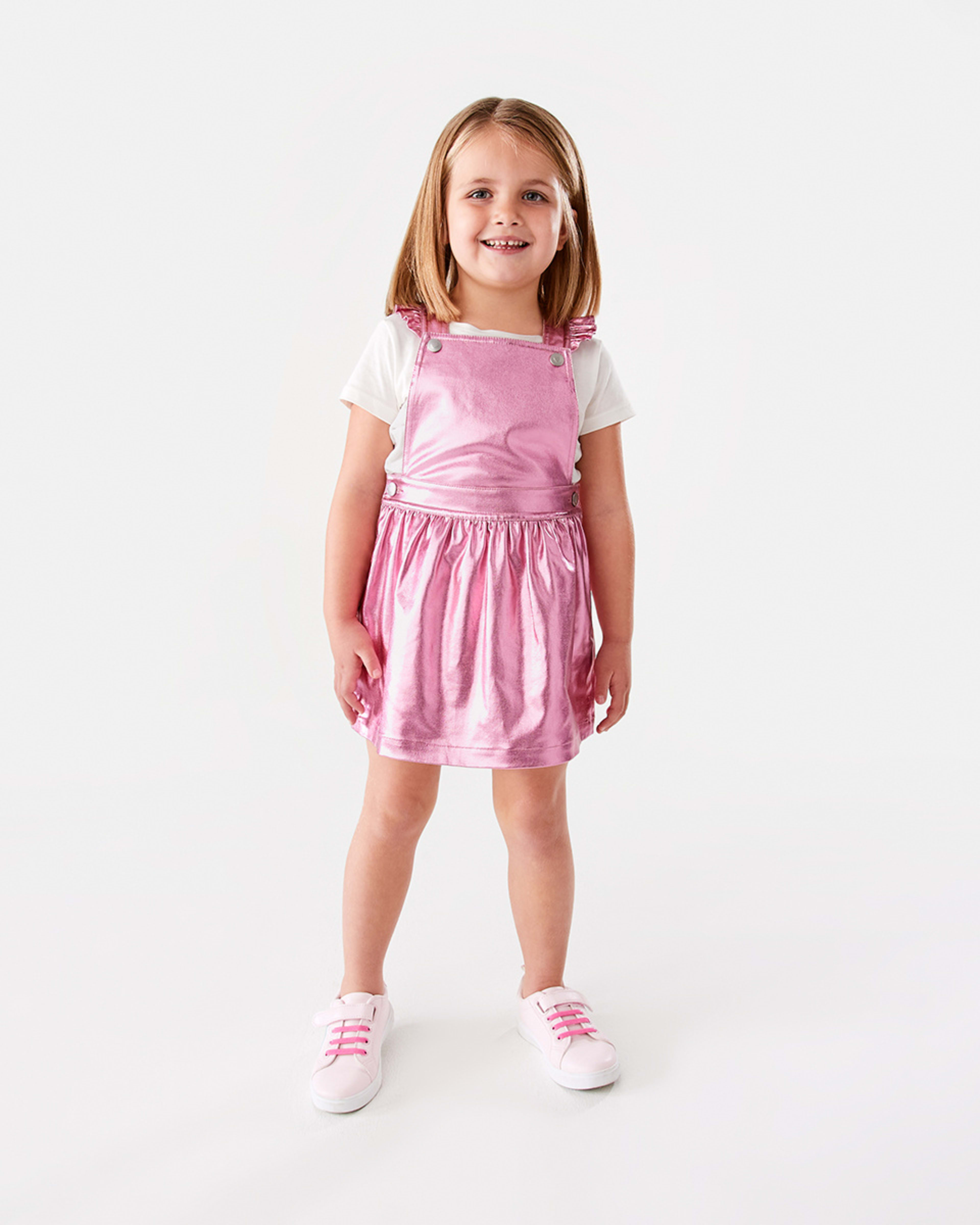 7 Pinafore Dress Pnk Foil S, 7 of 10