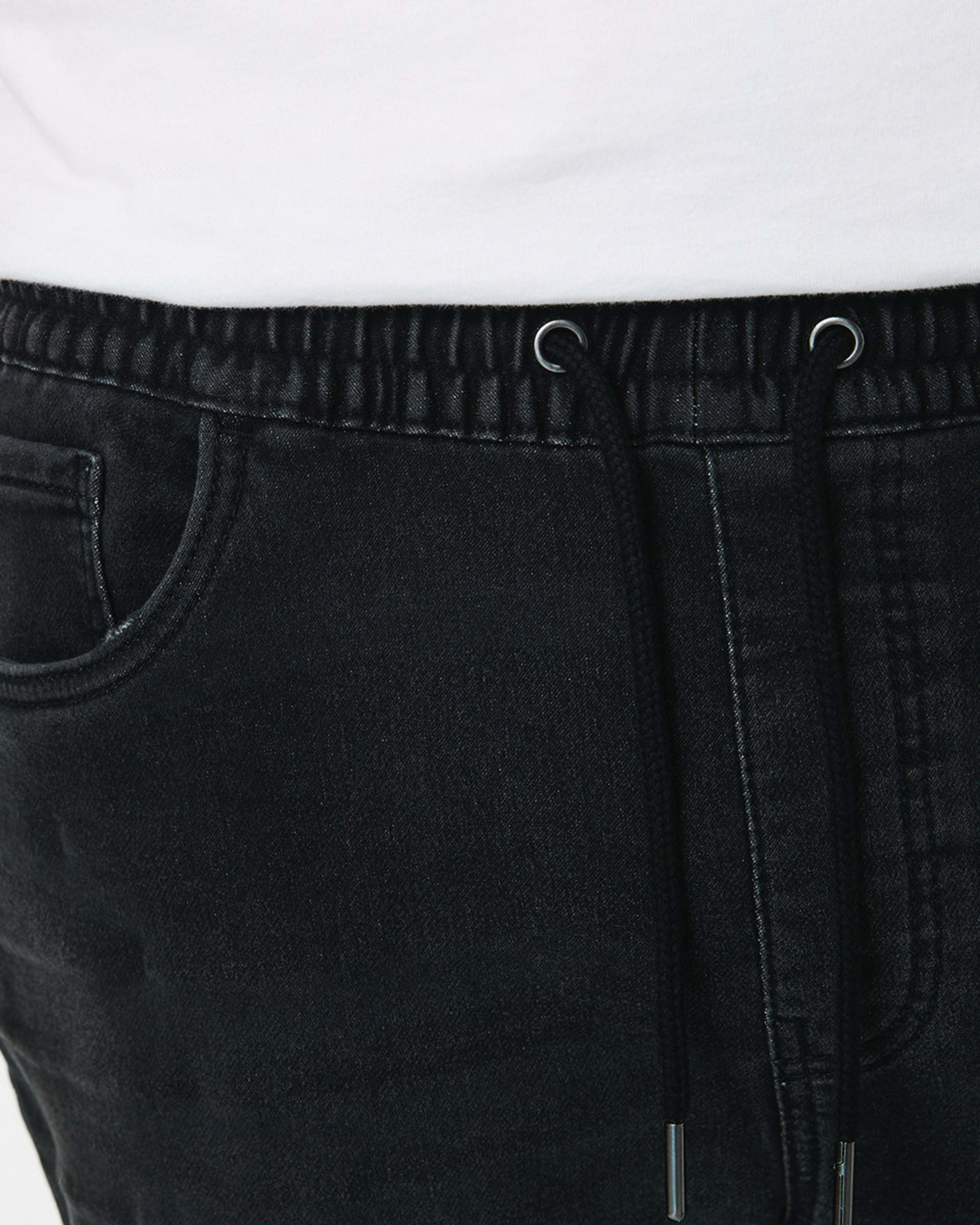 4 Cuffed Denim Joggers Gry Wash, 4 of 4