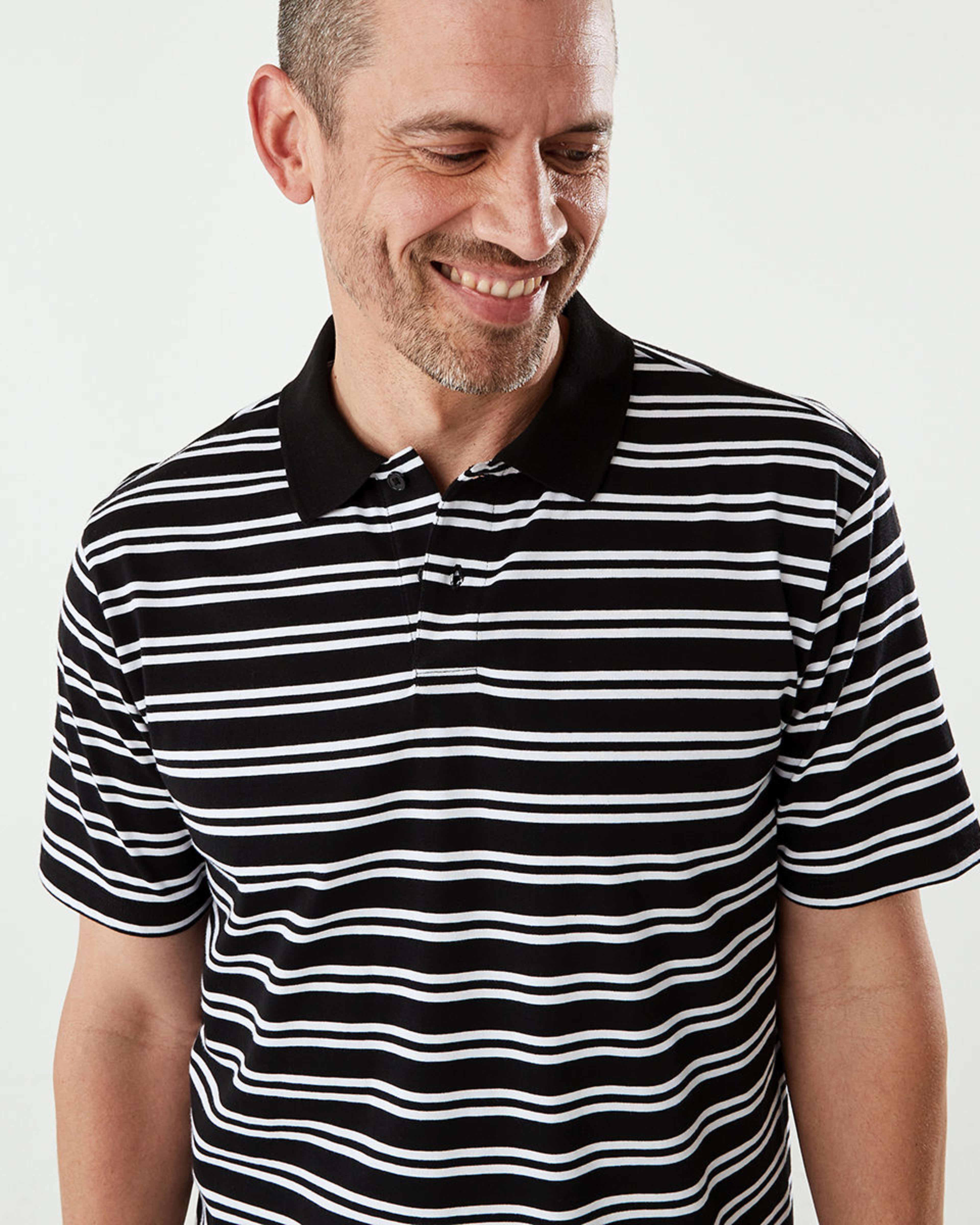 Jersey Stripe Polo Shirt Kmart