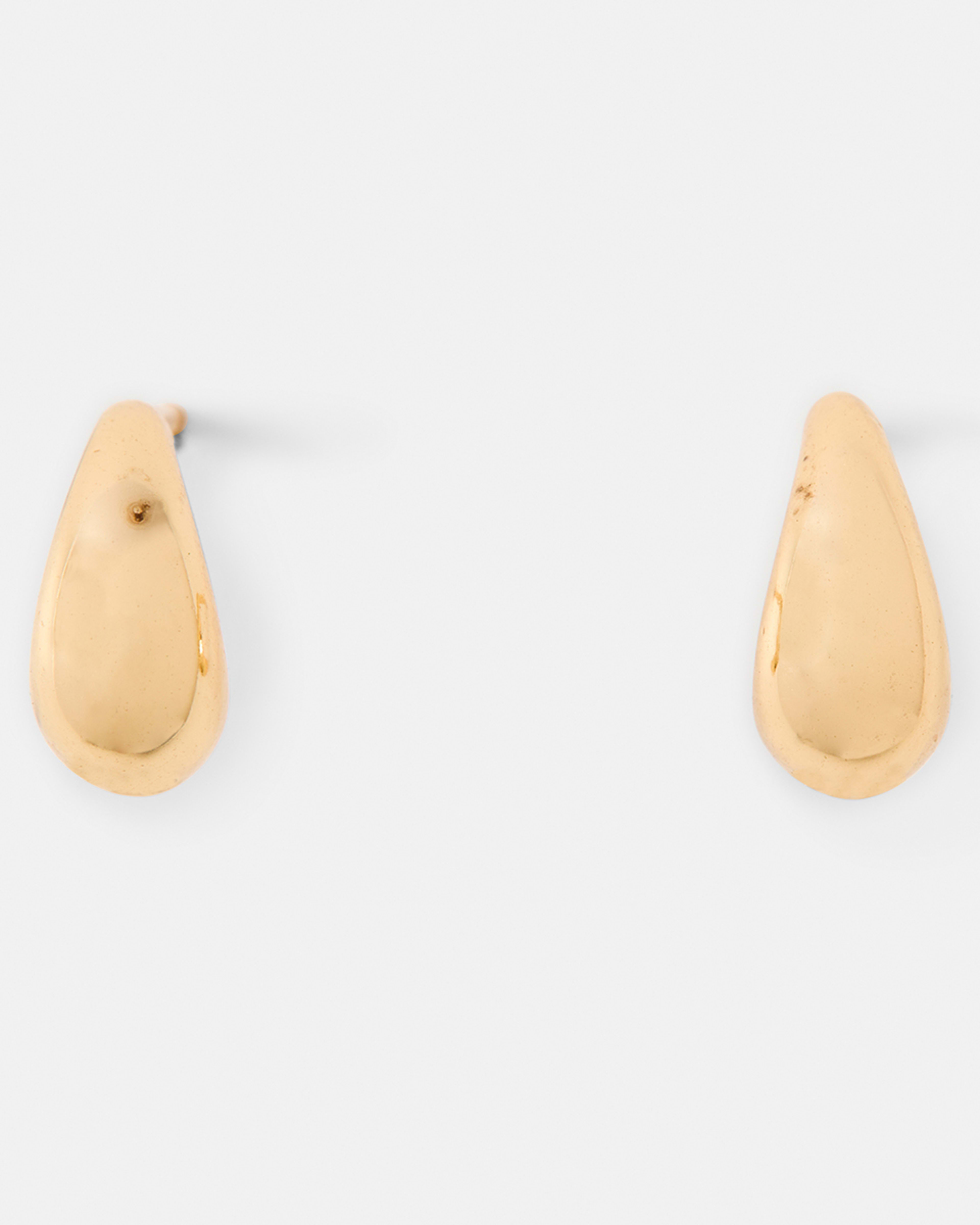 1 Sterling Silver Mini Teardrop Earrings Gold, 1 of 5