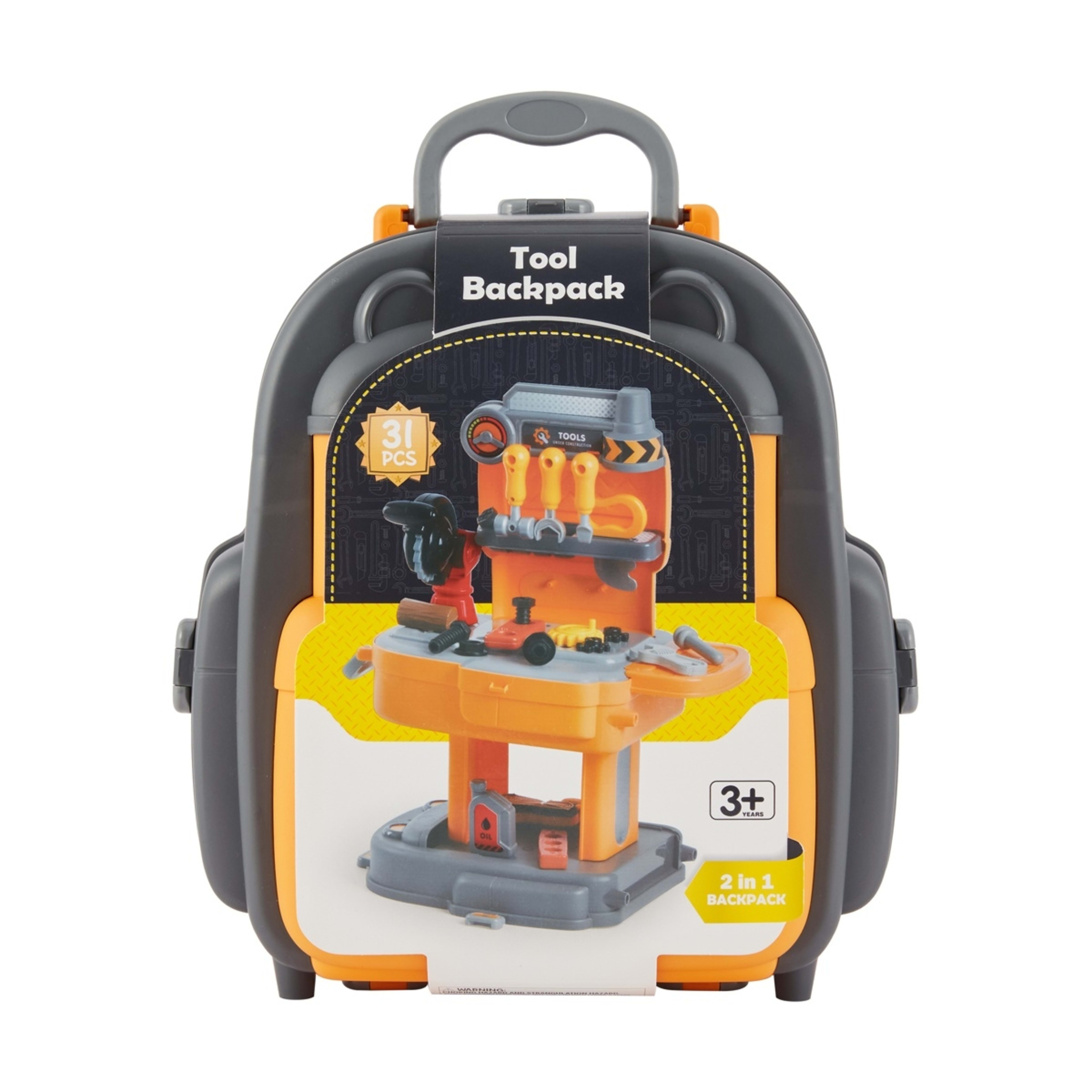 1 31 Piece 2-in-1 Tool Backpack Set