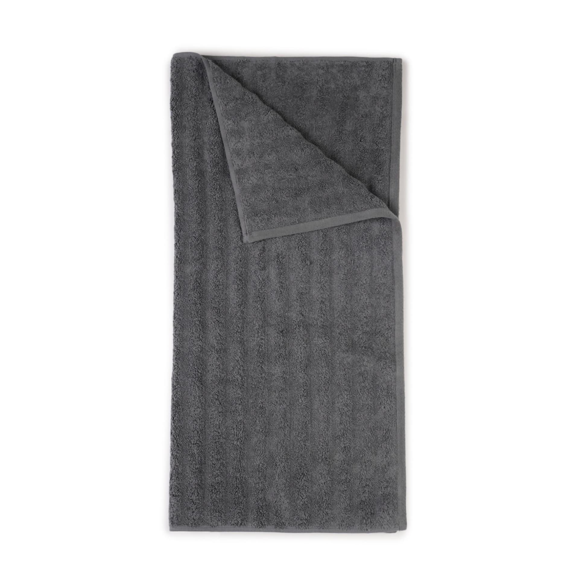 Thick Ribbed Australian Cotton Bath Sheet - Grey - Kmart