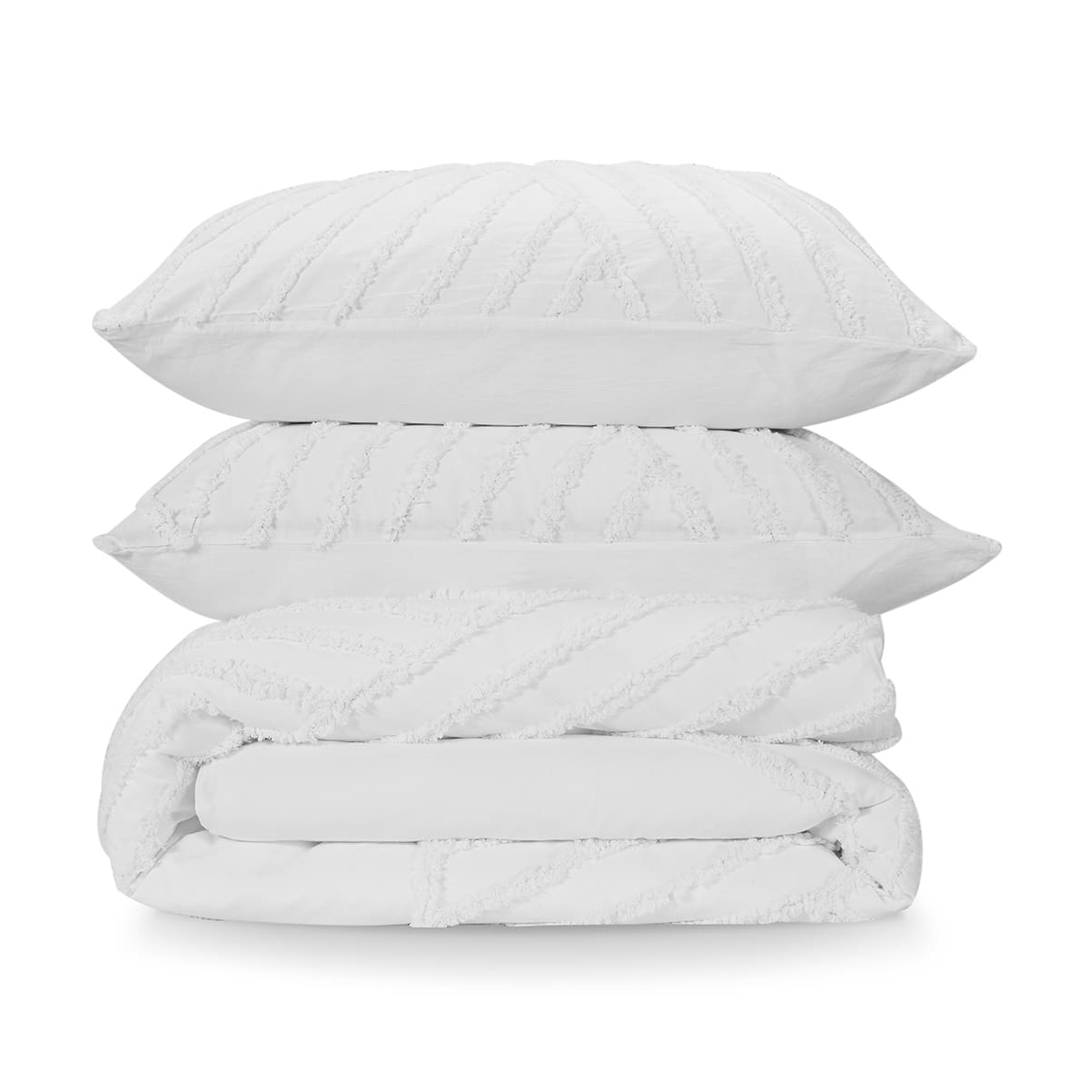 Tarni Cotton Quilt Cover Set Queen Bed, White Kmart