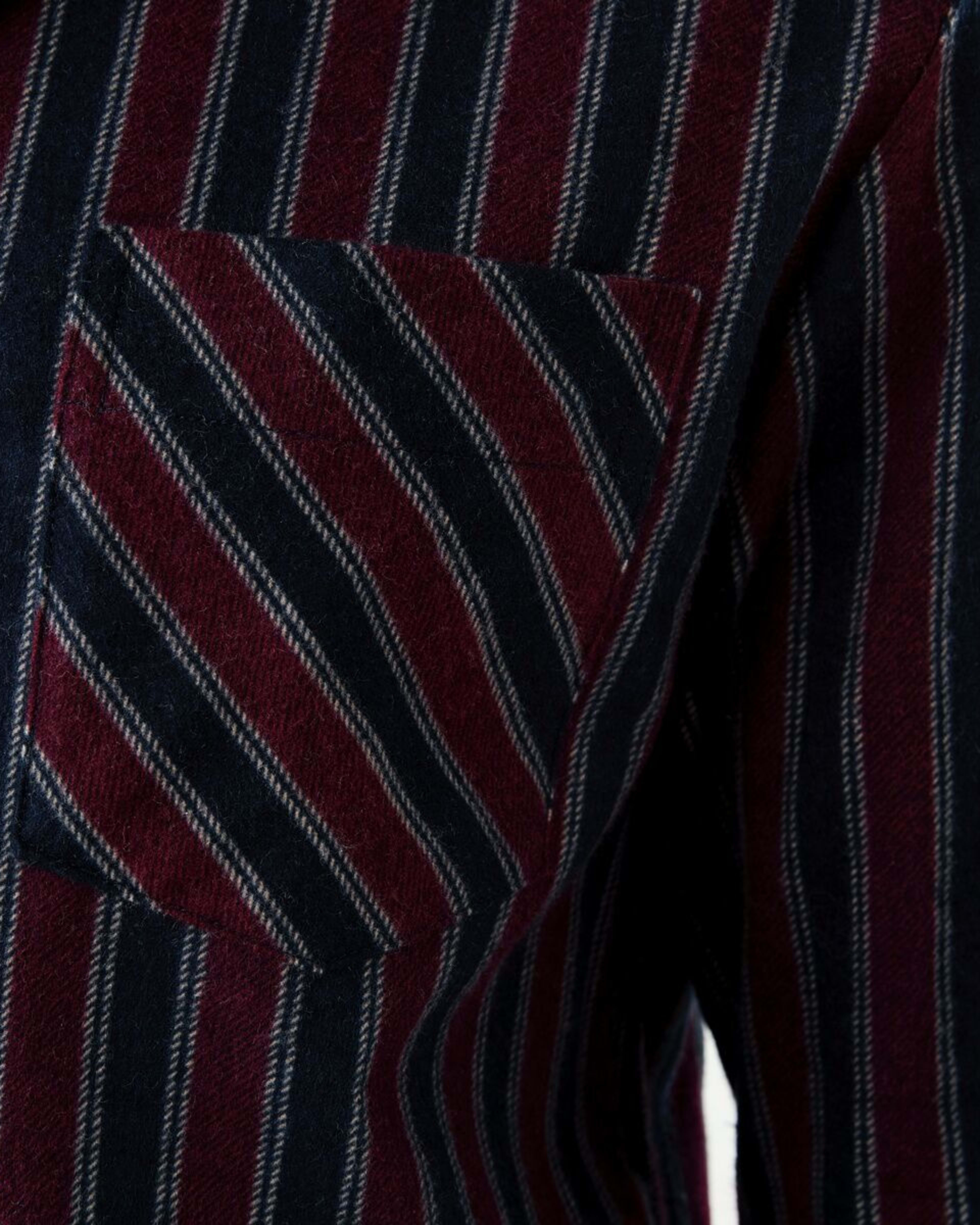 6 Printed Flannel Pyjama Set Ivy Stripe, 6 of 8