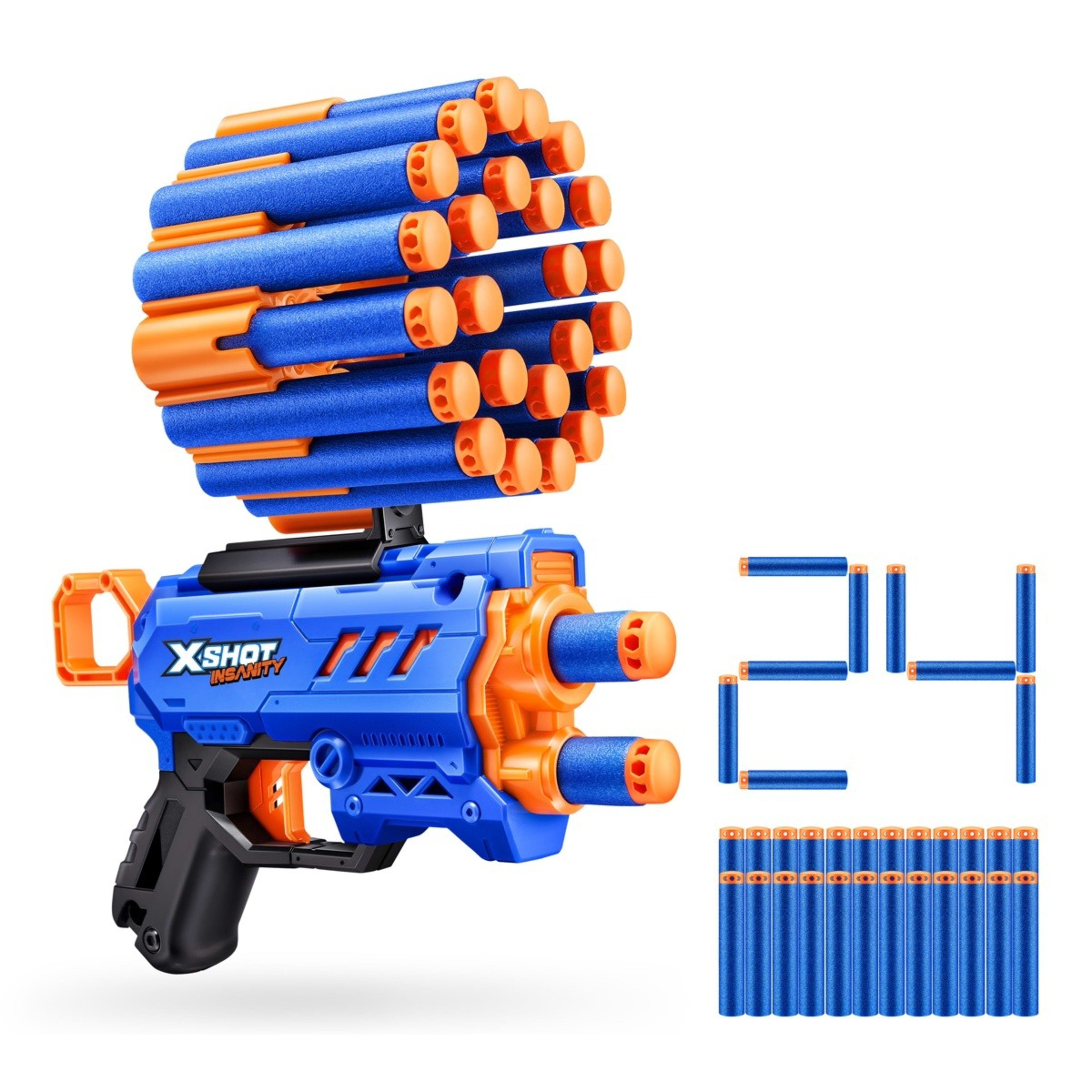 2 Zuru X-Shot Insanity Micro Blaster 24 Darts, 2 of 5
