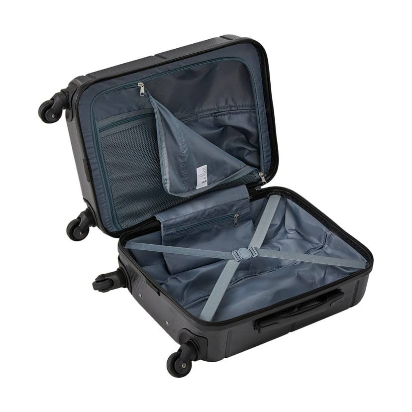 46cm Albany Hard Case 4 Wheels Graphite Kmart