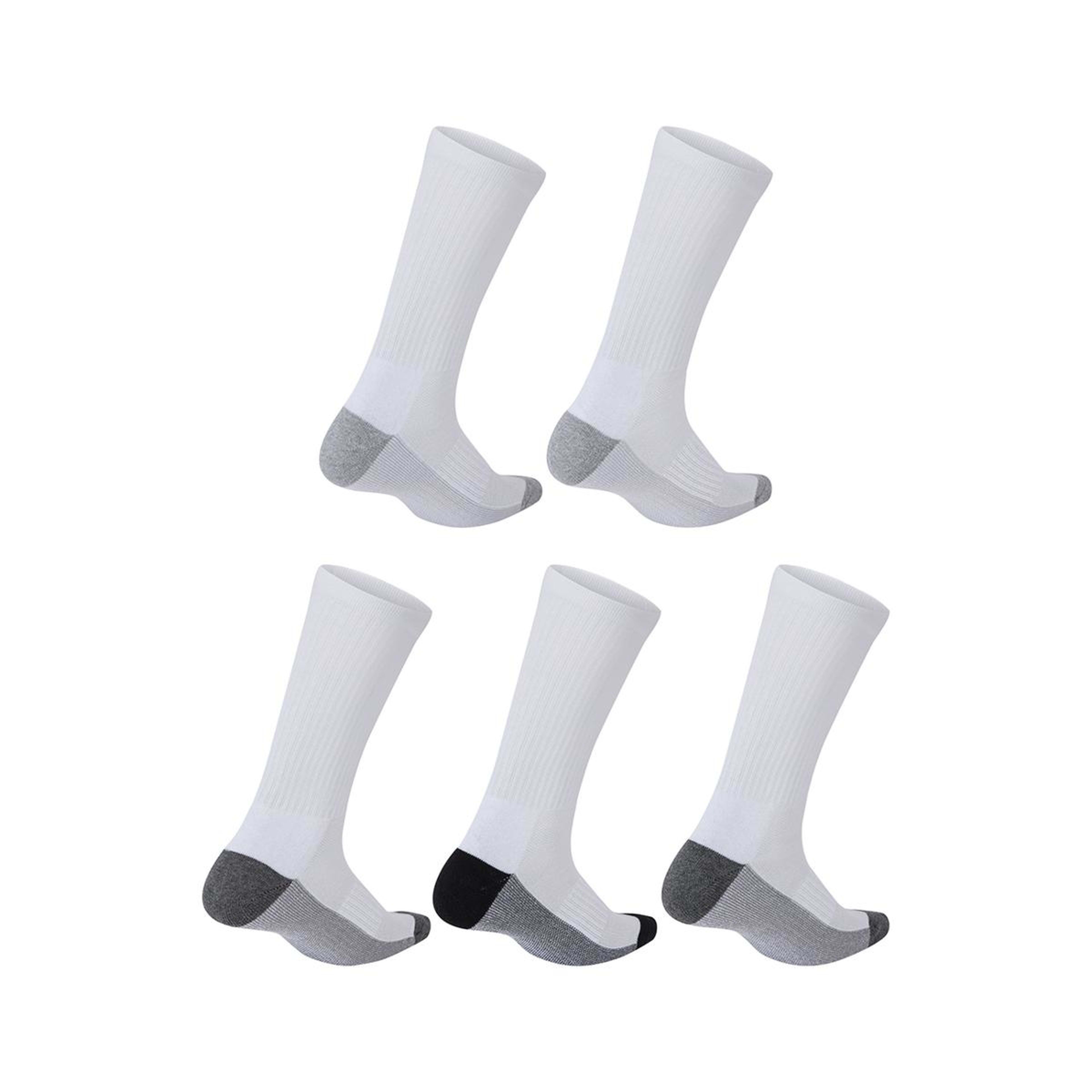 2 5 Pack Super Tough Crew Socks White Colour, 2 of 3