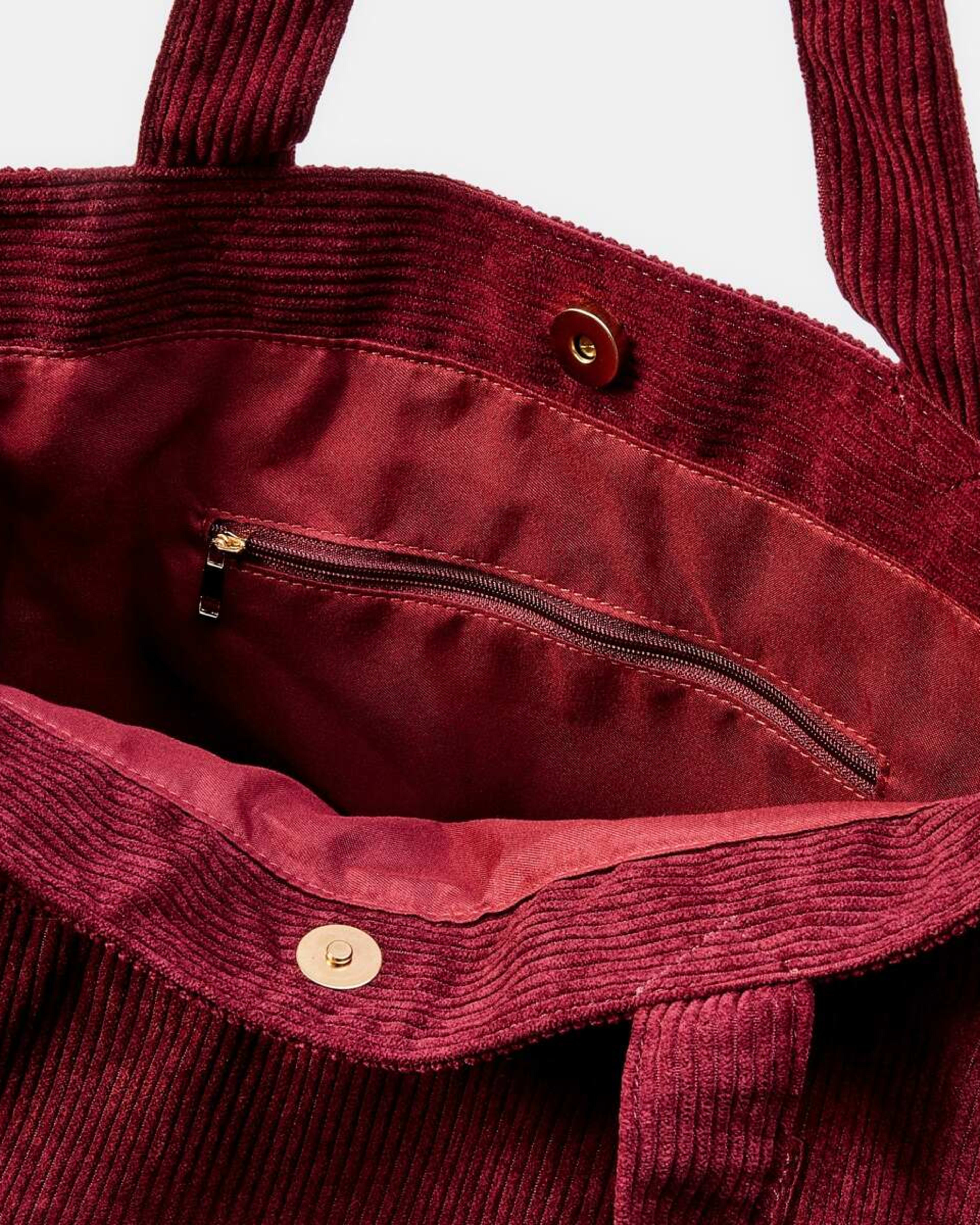 4 Corduroy Tote Bag Mulberry, 4 of 5