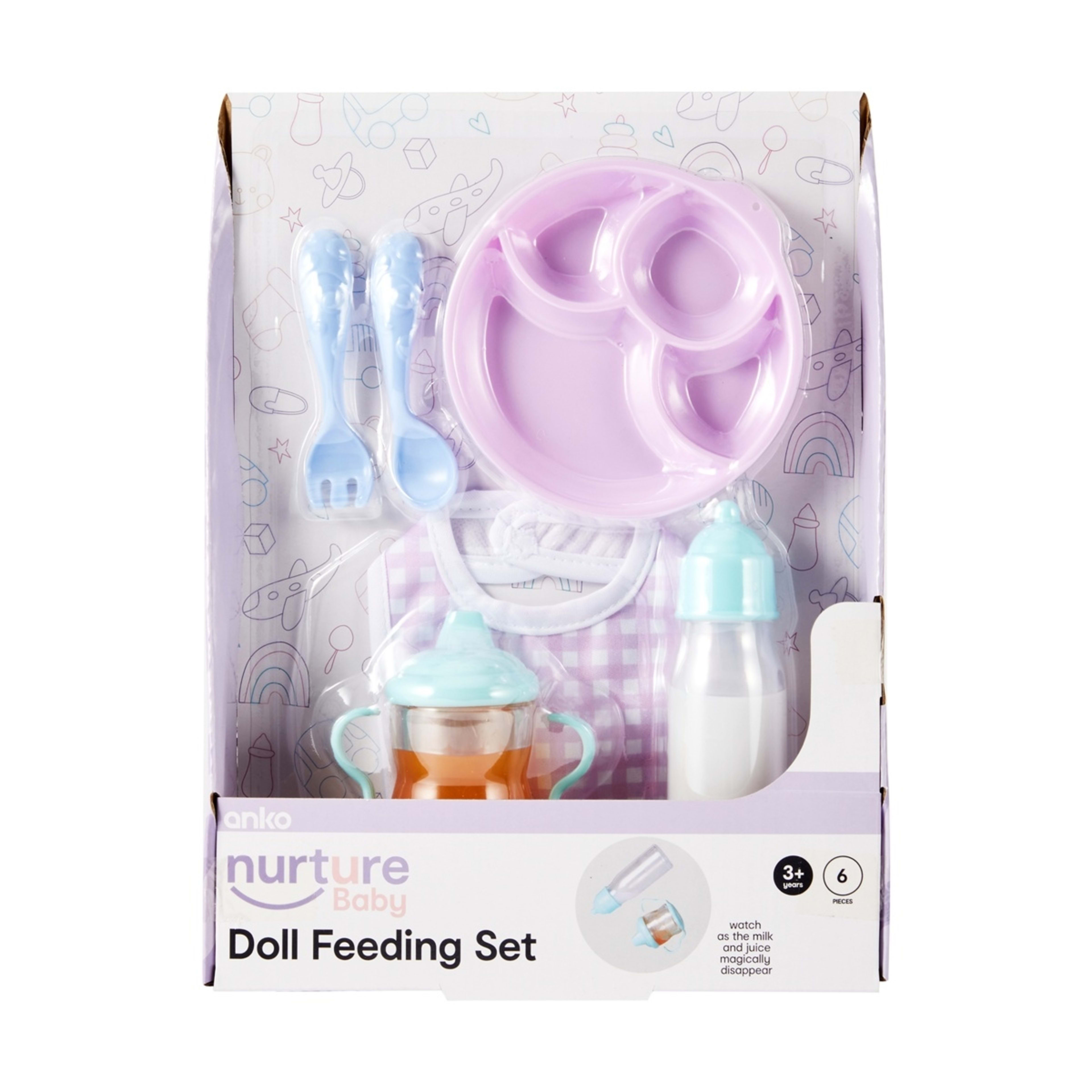 1 6 Piece Nurture Baby: Doll Feeding Set