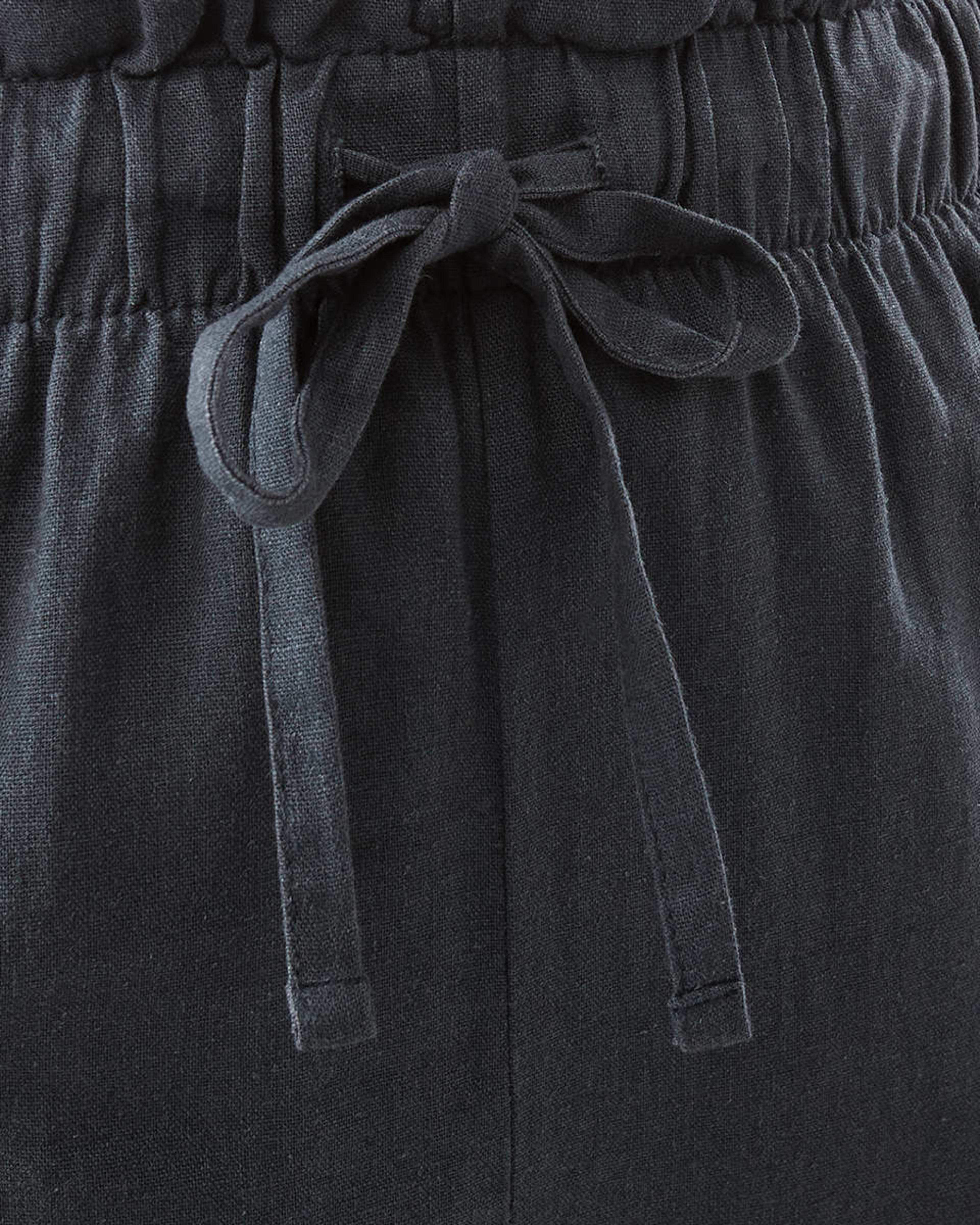 4 Drawstring Linen Blend Pants Slate, 4 of 5
