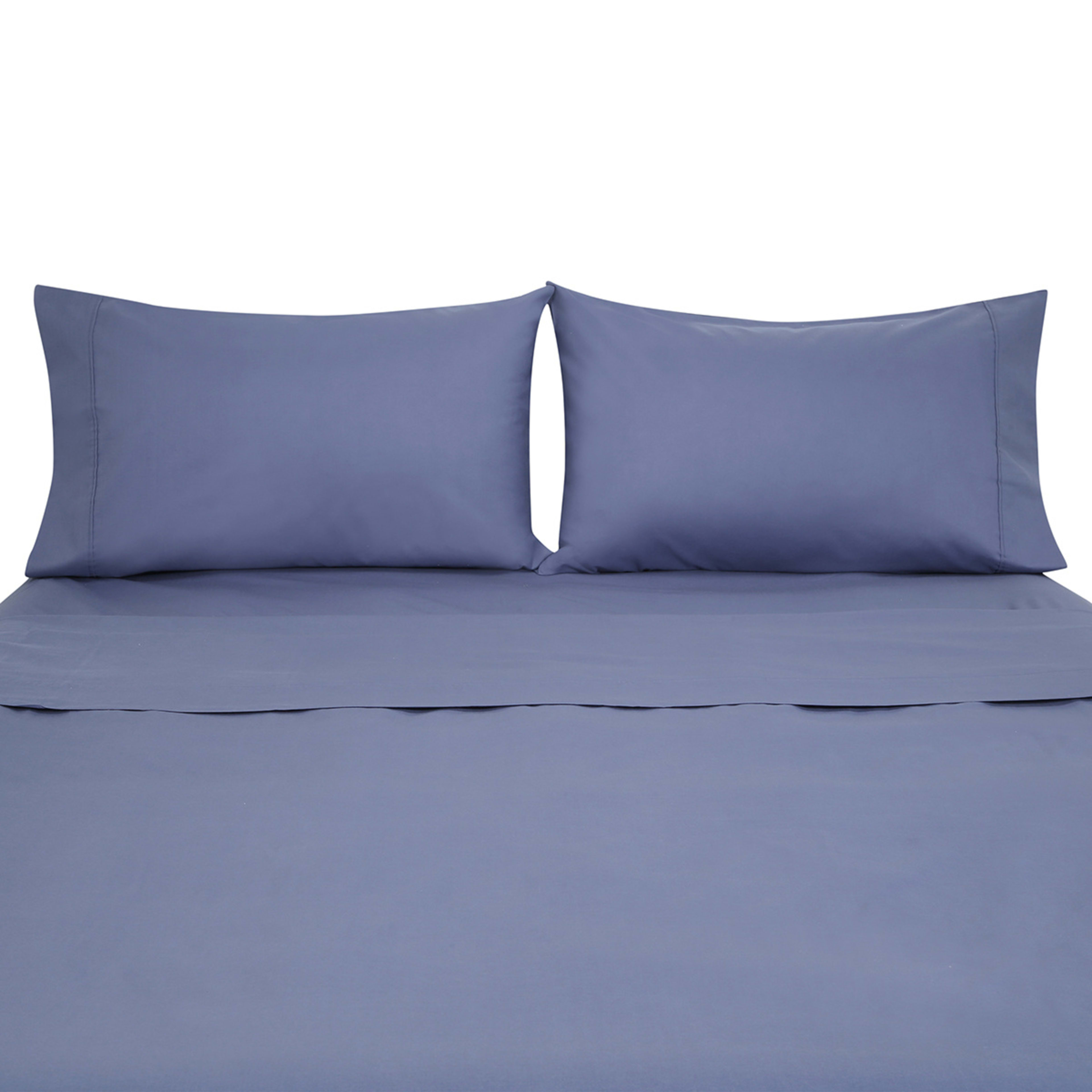 180 Thread Count Sheet Set Queen Bed, Mid Blue Kmart NZ