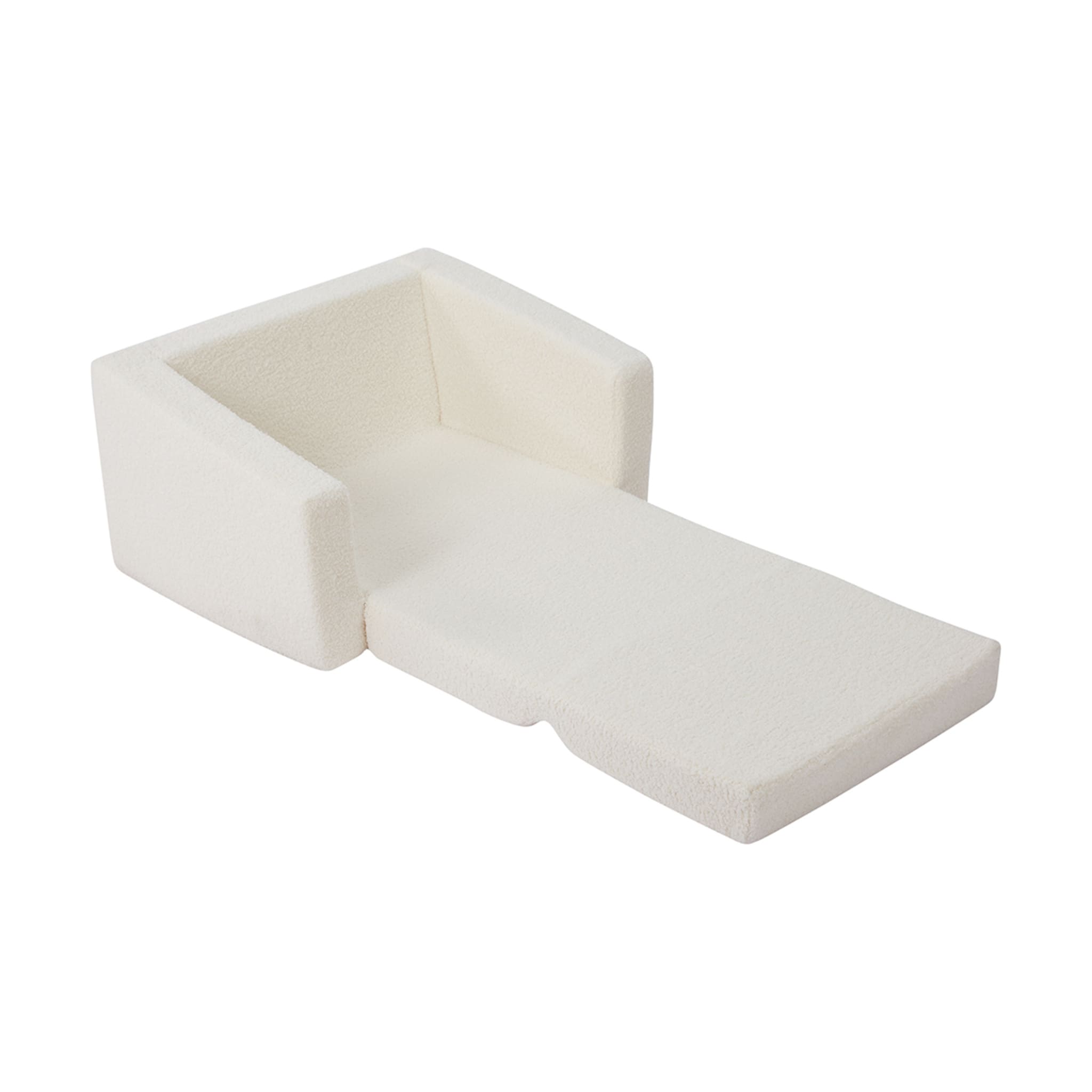 Boucle Cream Flip Out Sofa Kmart