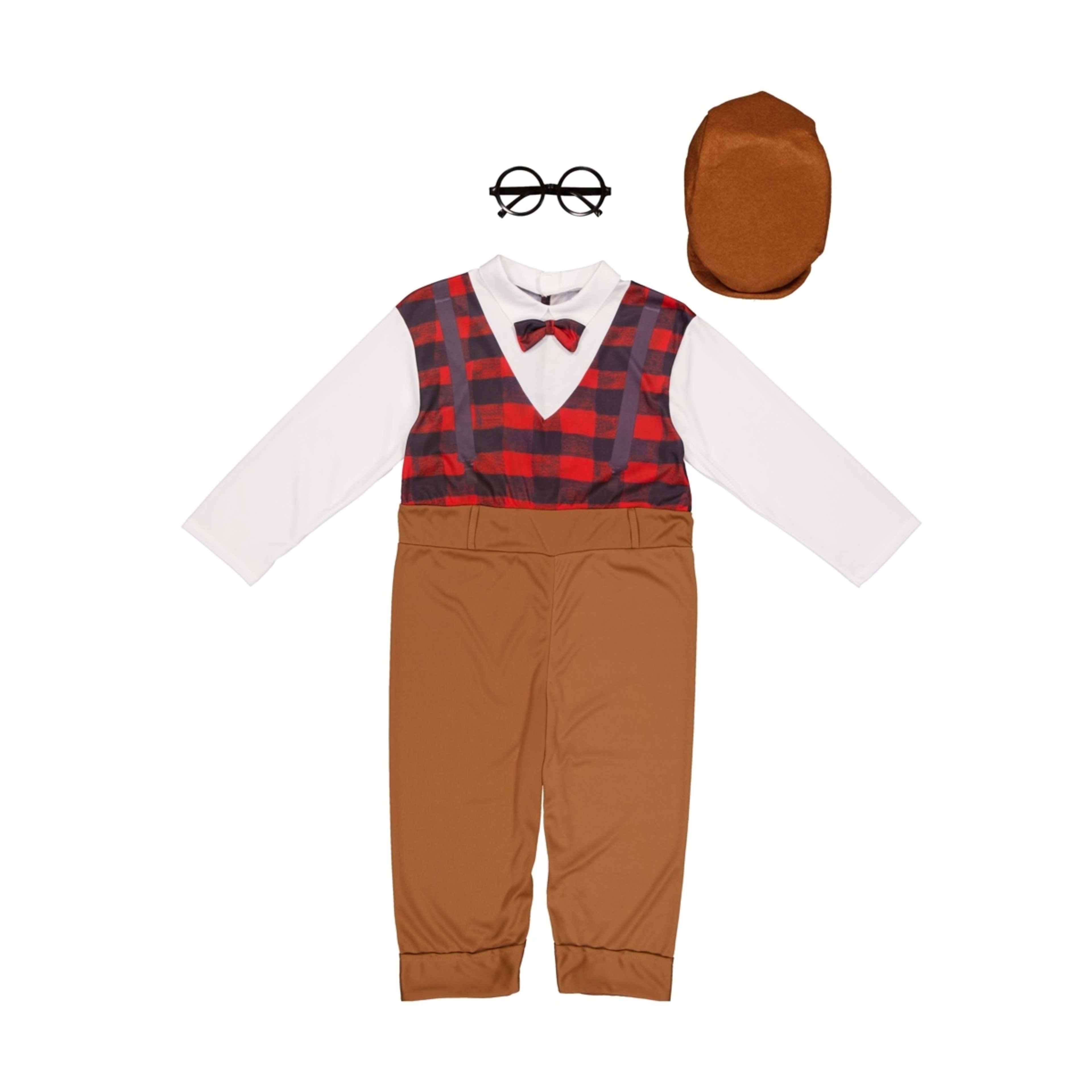 1 3 Piece Old Man Costume - Ages 4-6, 1 of 4