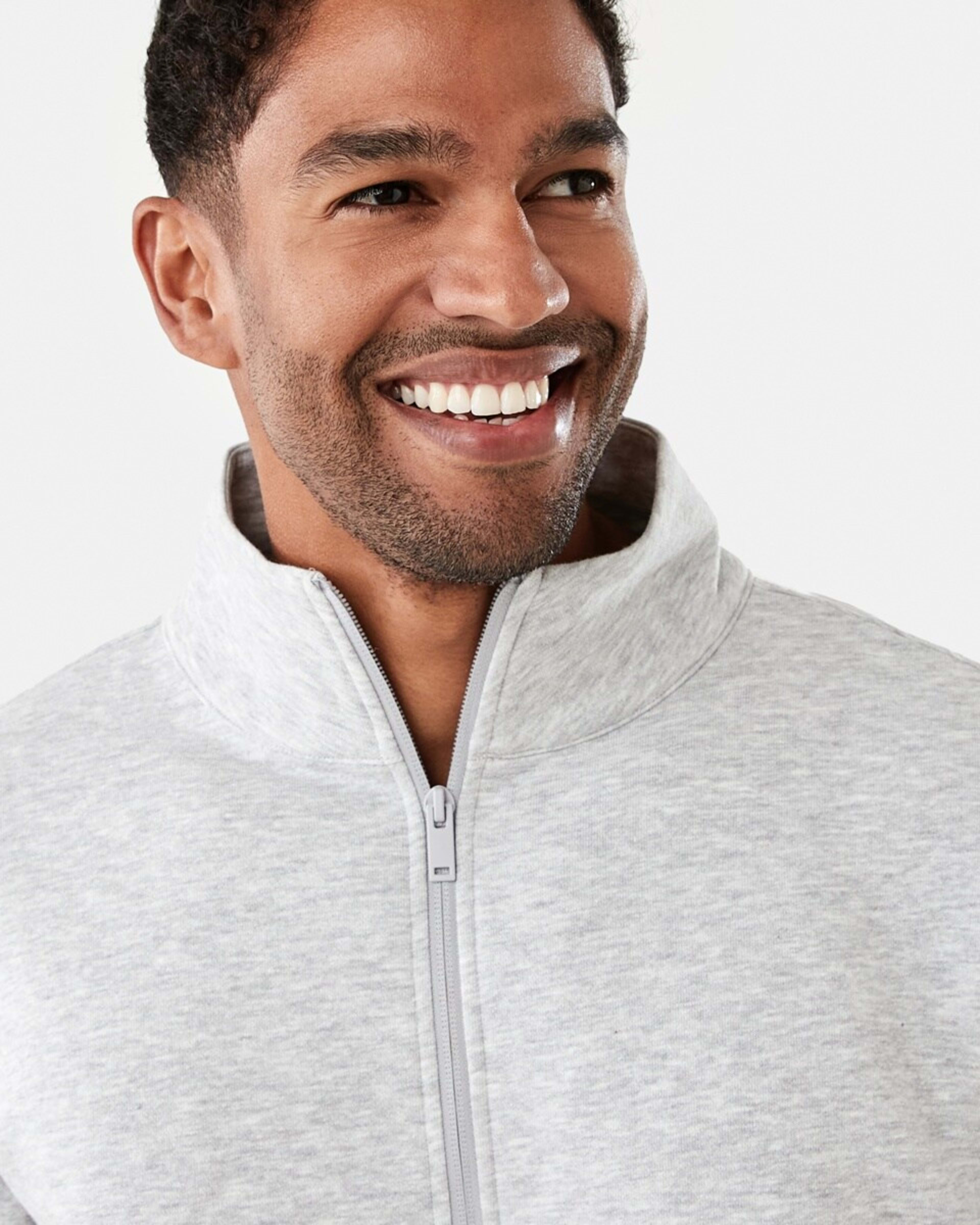 4 Active Mens Half Zip Pullover Grey Marl, 4 of 6