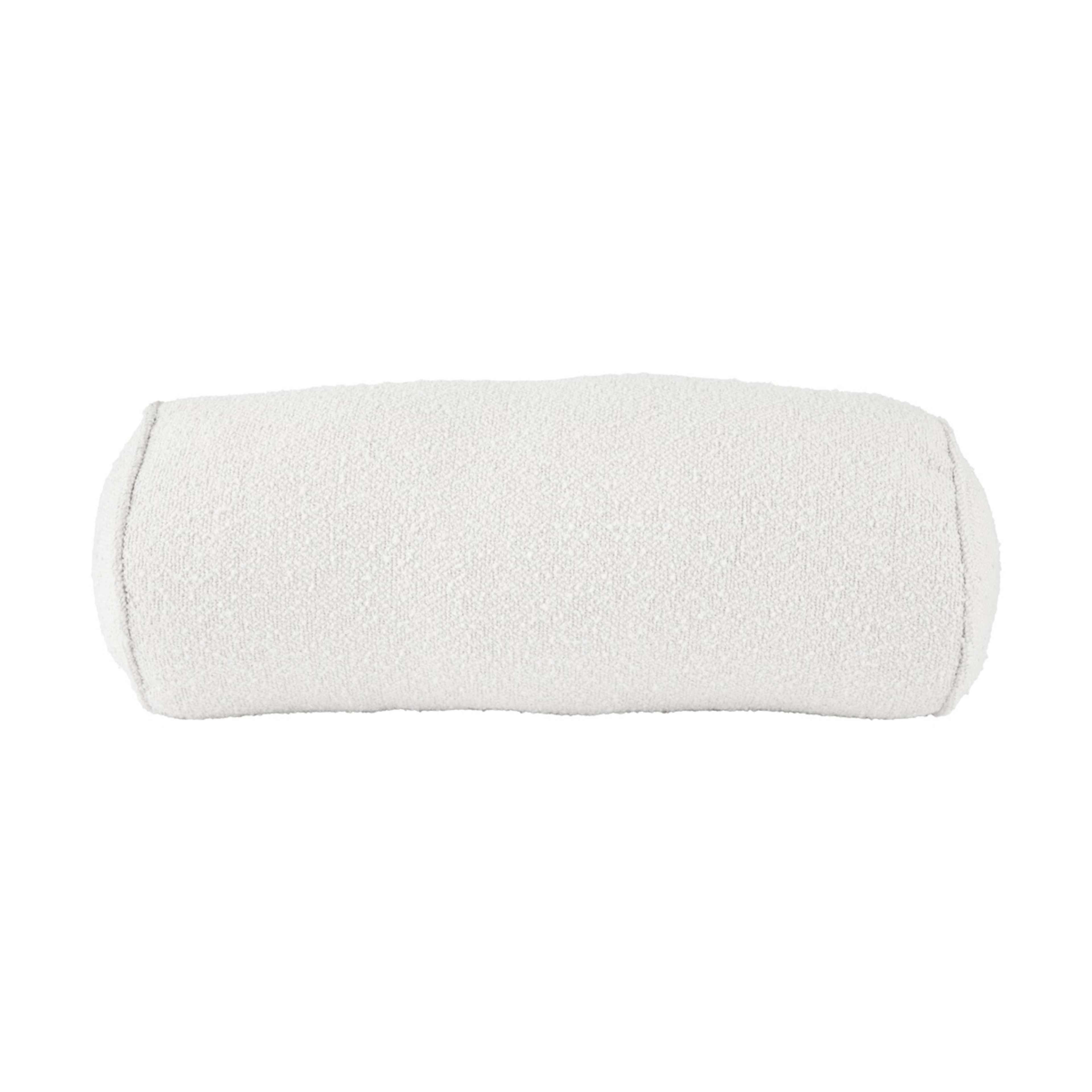 1 Bolster Boucle Cushion - White, 1 of 4