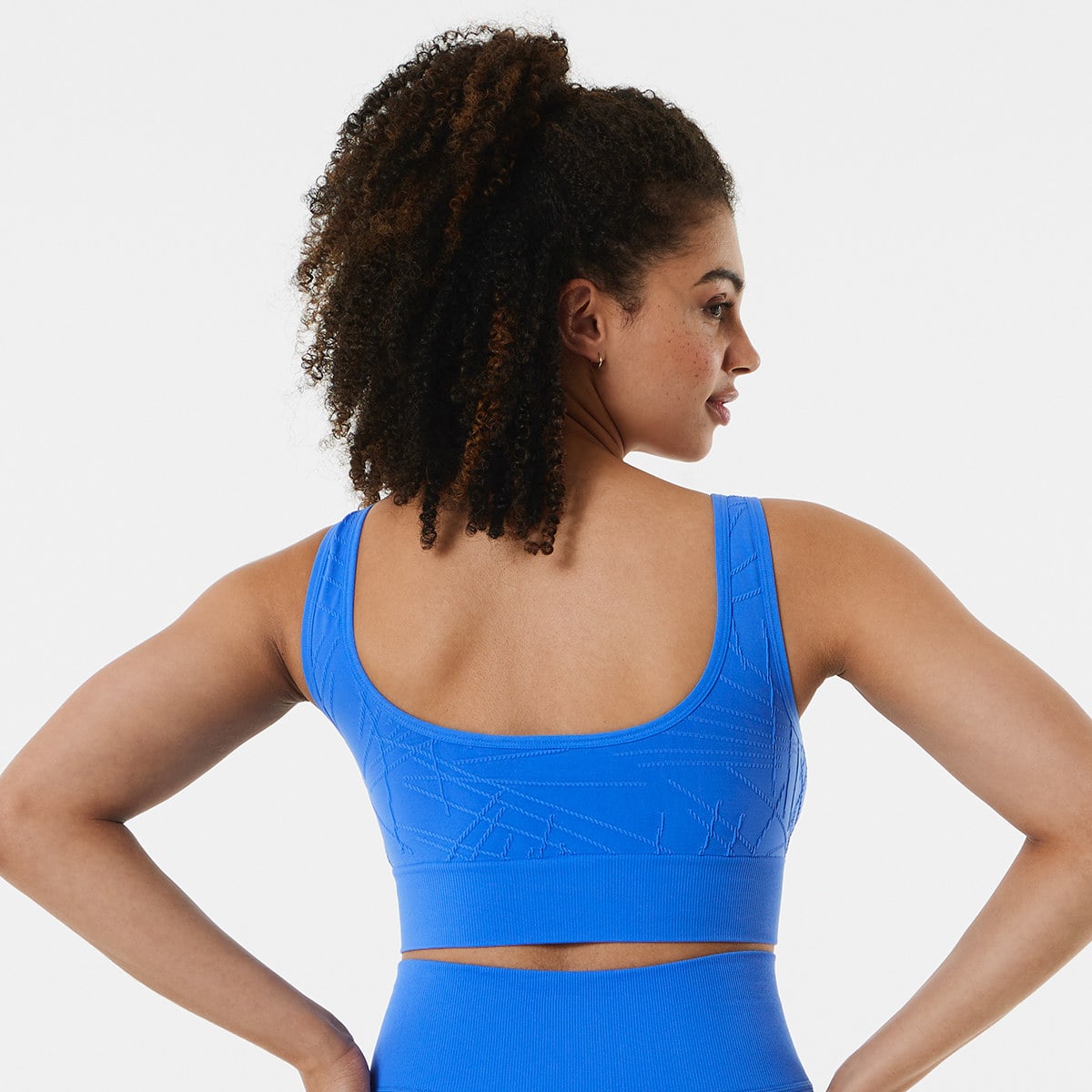 Active Everlast Womens Medium Impact Luxe 3D Jacquard Seamfree Crop Top