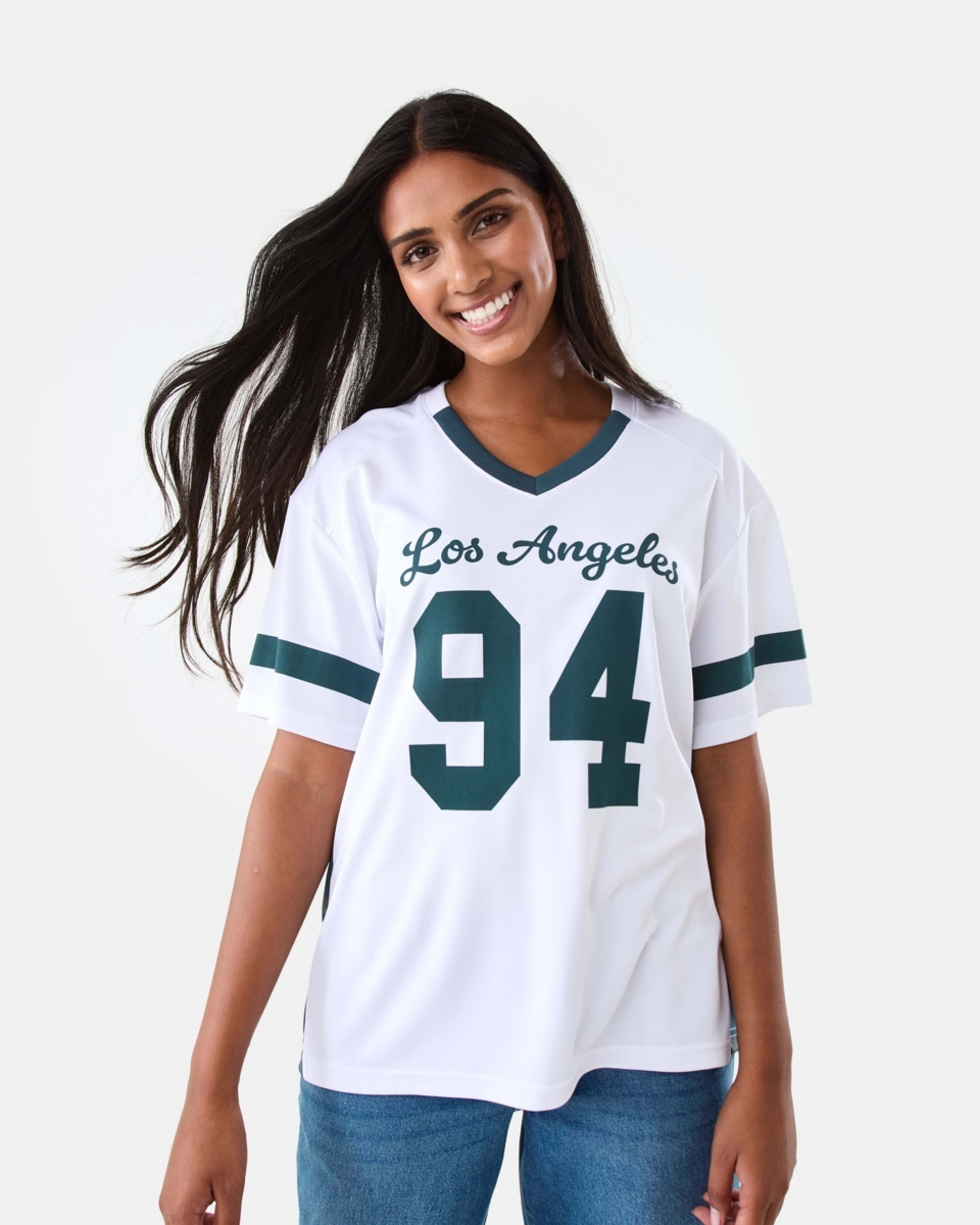 8 Short Sleeve Oversized Varsity Top La 94, 8 of 8